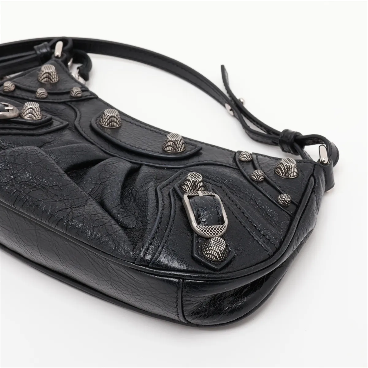 Le Cagole Mini Leather 2-Way Shoulder Bag, Black, 695814 — view 3