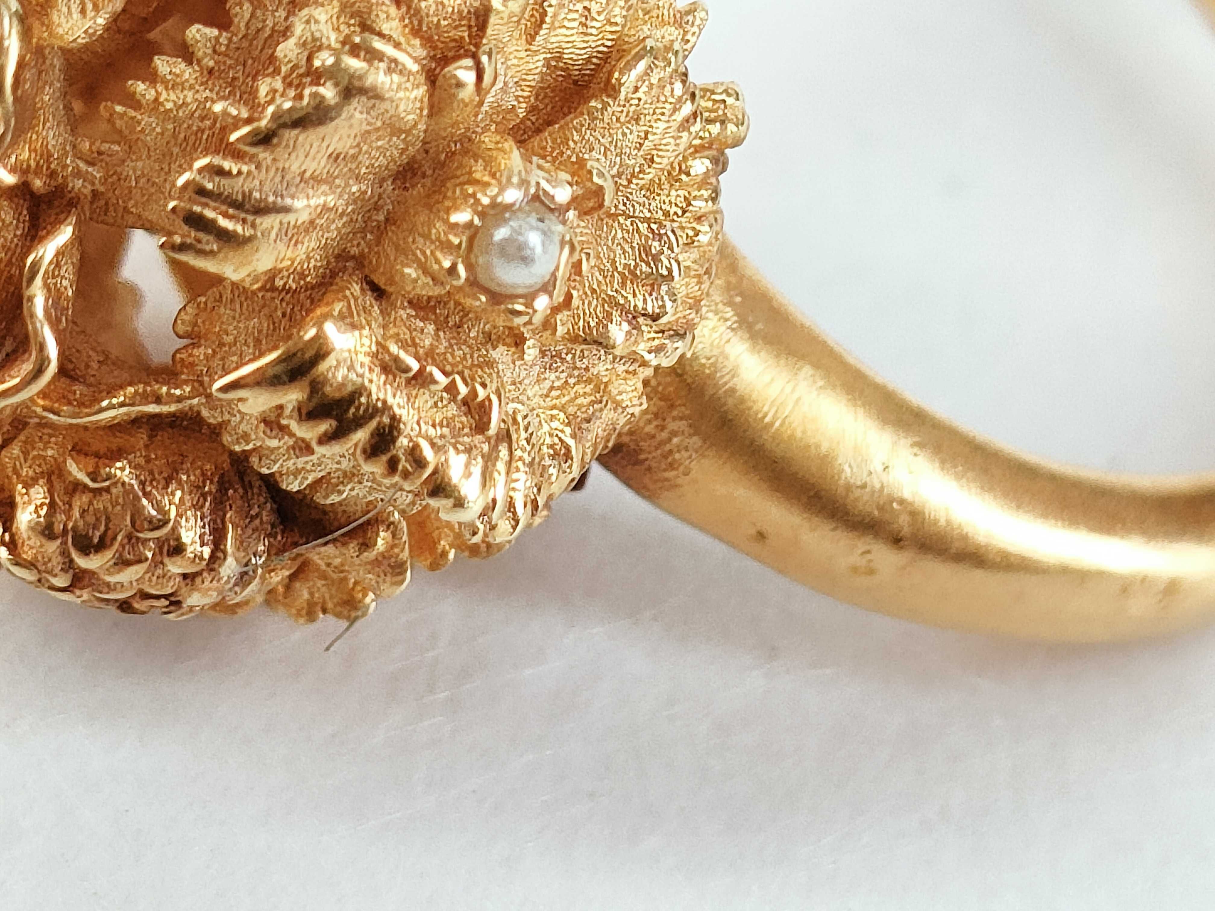 Flower Pearl Ring, Size M — view 7