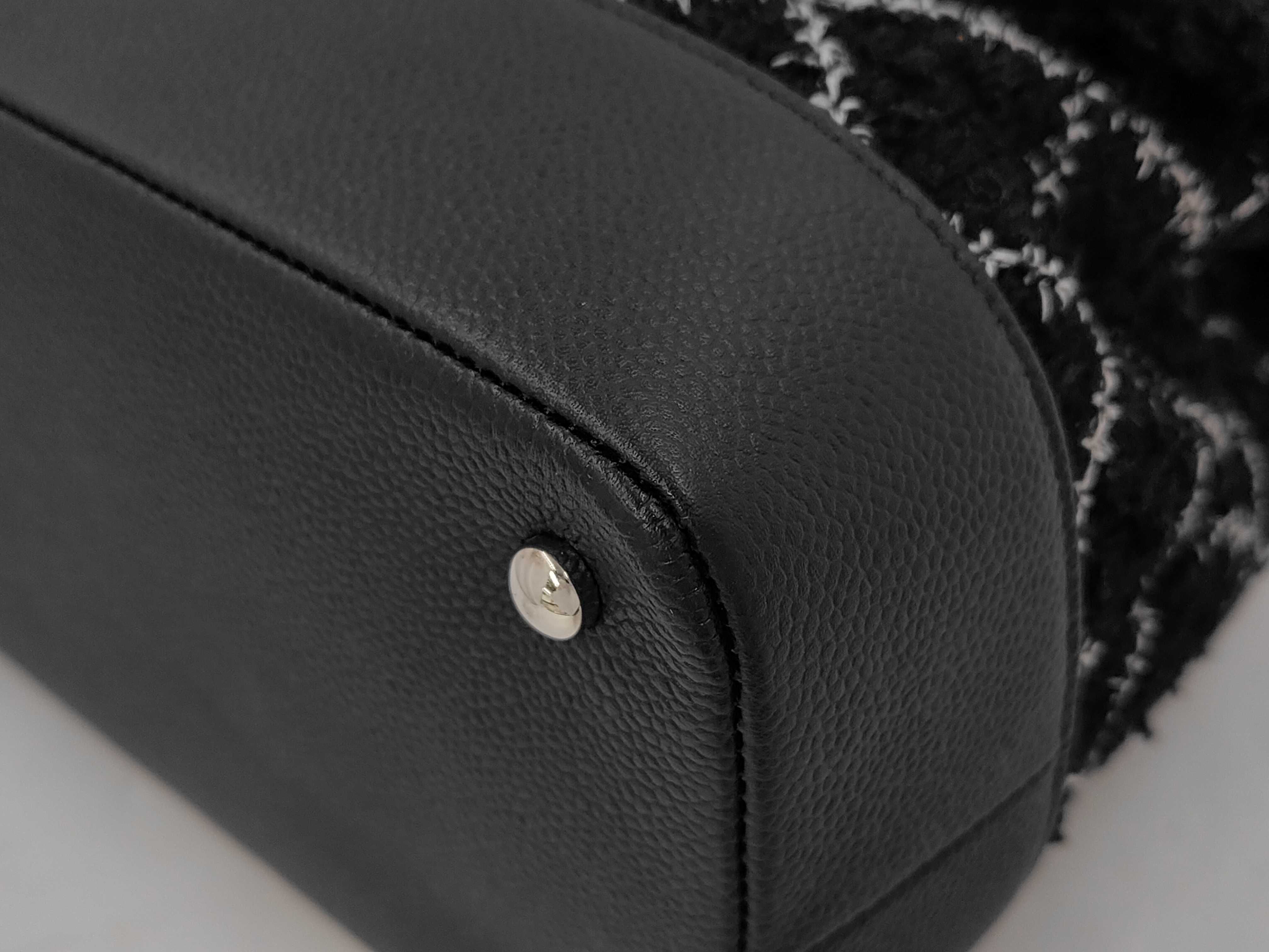 Tweed x Leather Coco Mark Handbag — view 8
