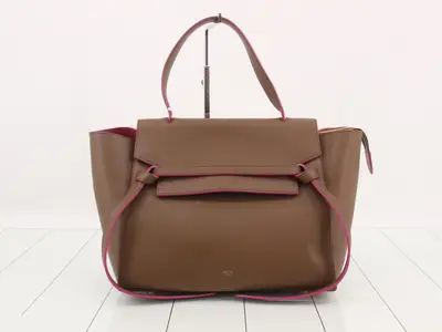 Belt Small Bag, Brown, Purple, Leather