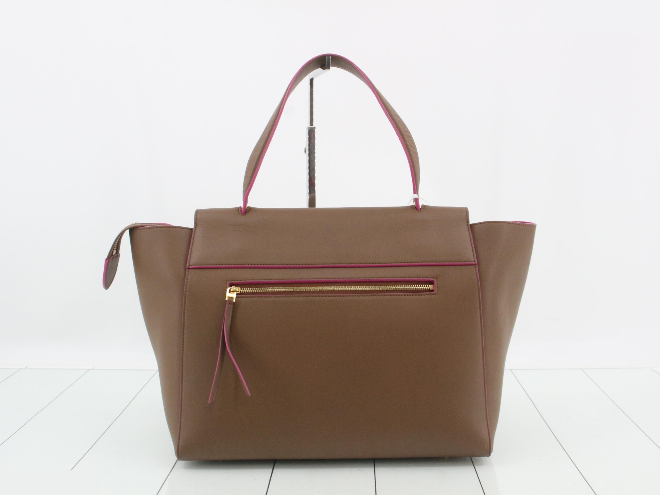 Belt Small Bag, Brown, Purple, Leather — view 2