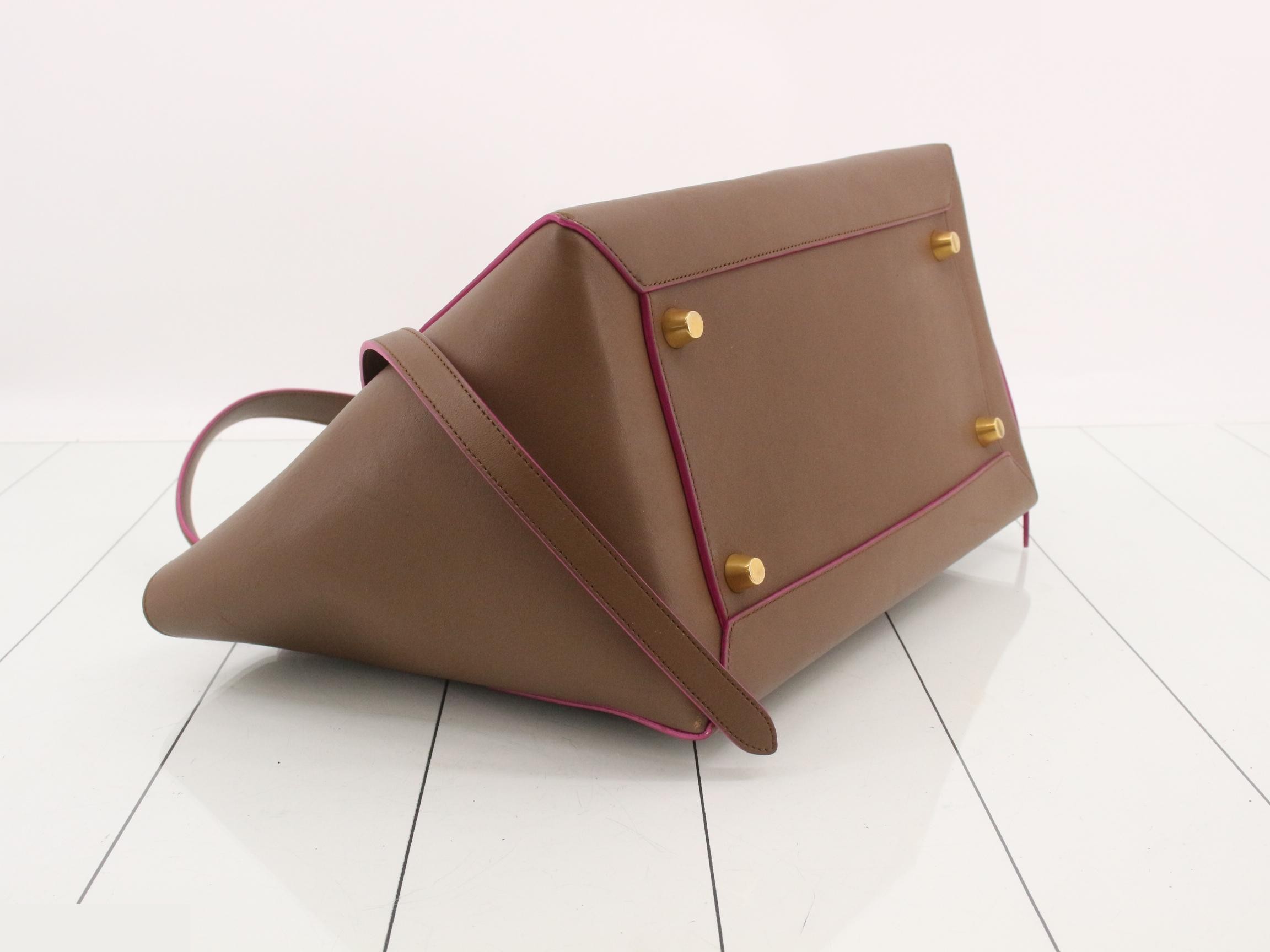 Belt Small Bag, Brown, Purple, Leather — view 5