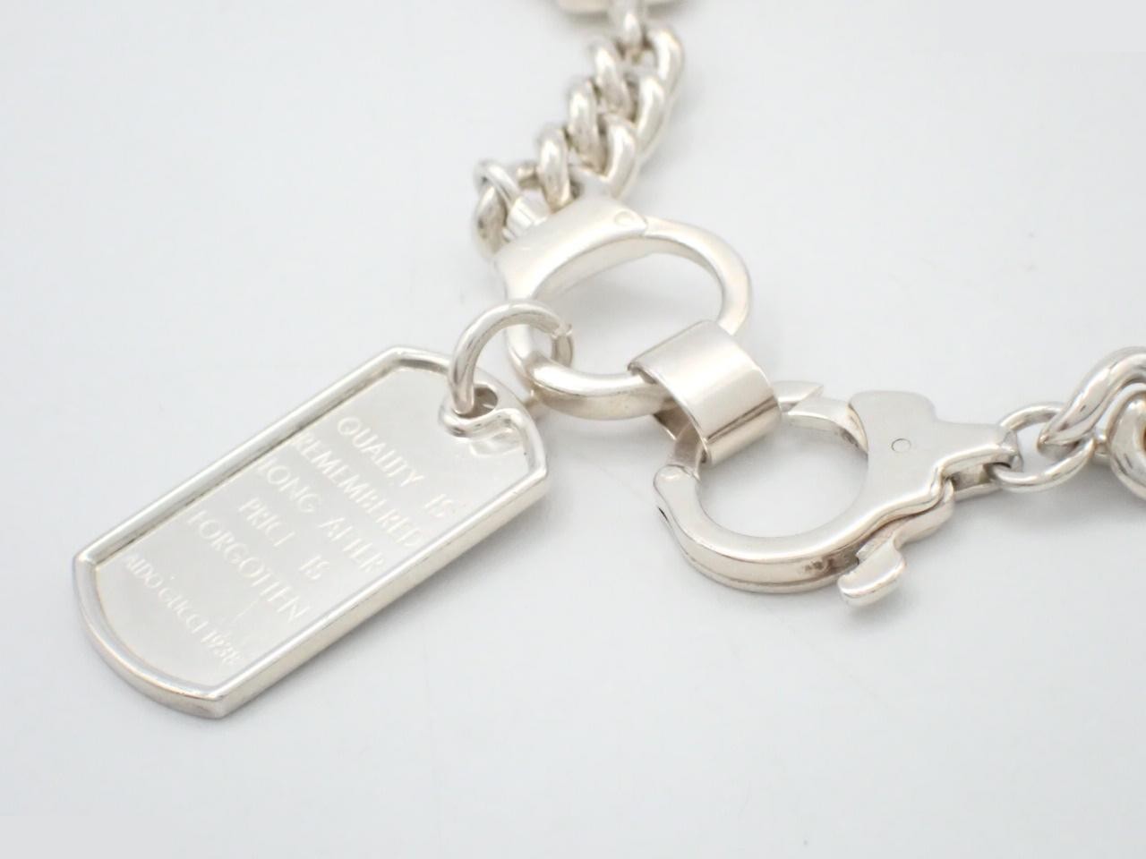 Handcuff motif bracelet, stamped "17", actual size 18cm, 925/27.9g — view 3