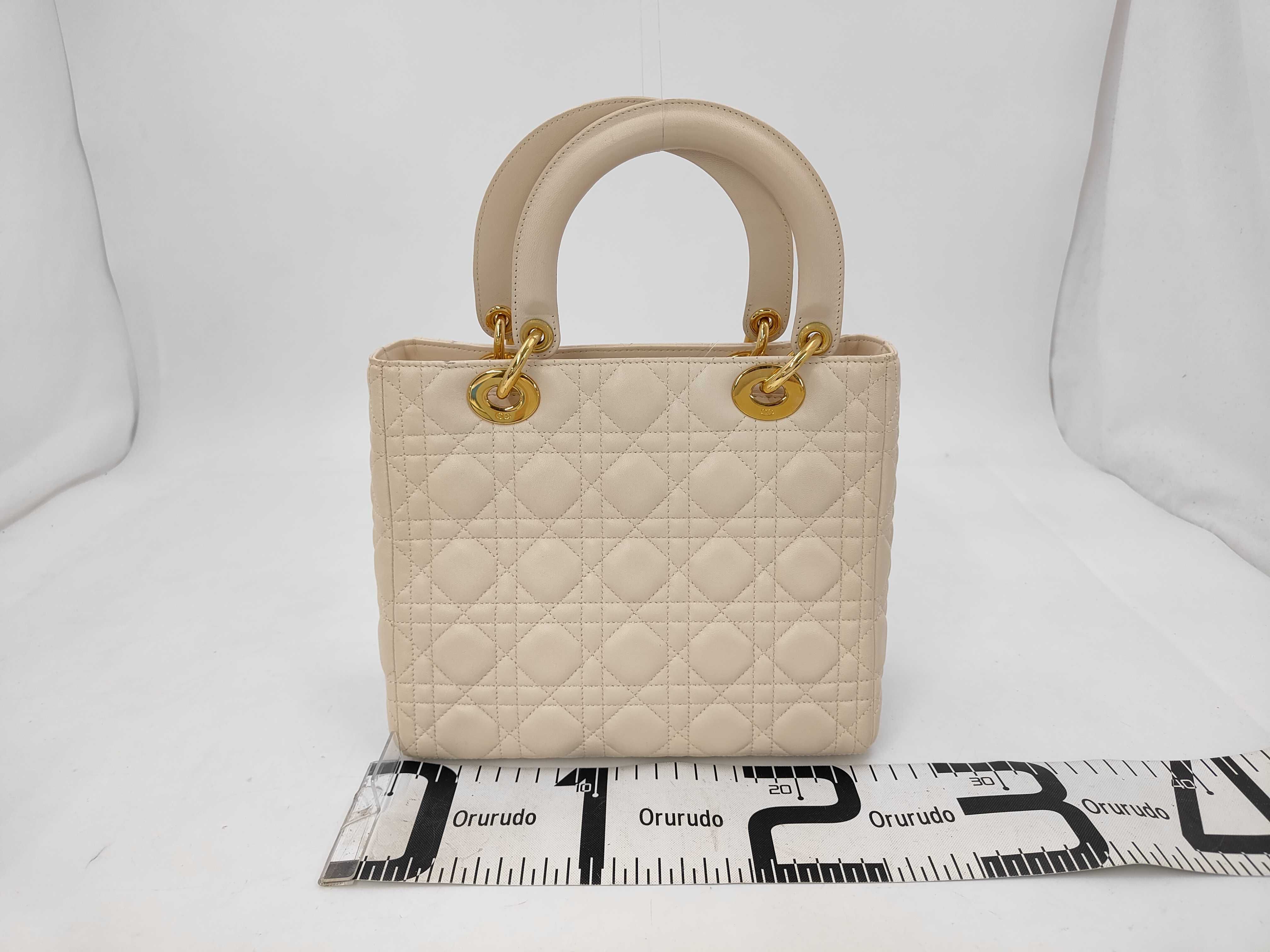 Lady Dior 2-Way Handbag with Gold Hardware — view 2