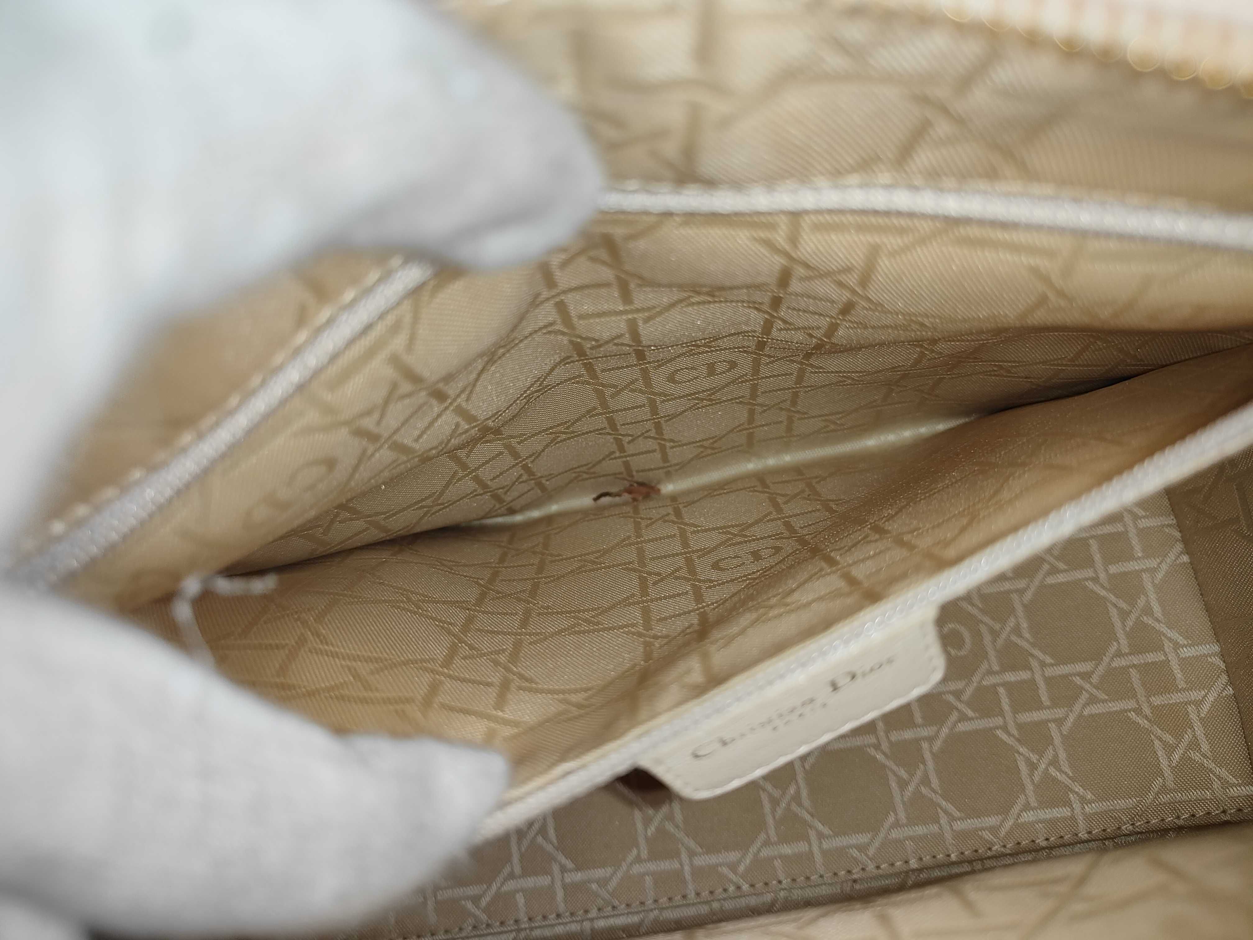 Lady Dior 2-Way Handbag with Gold Hardware — view 11