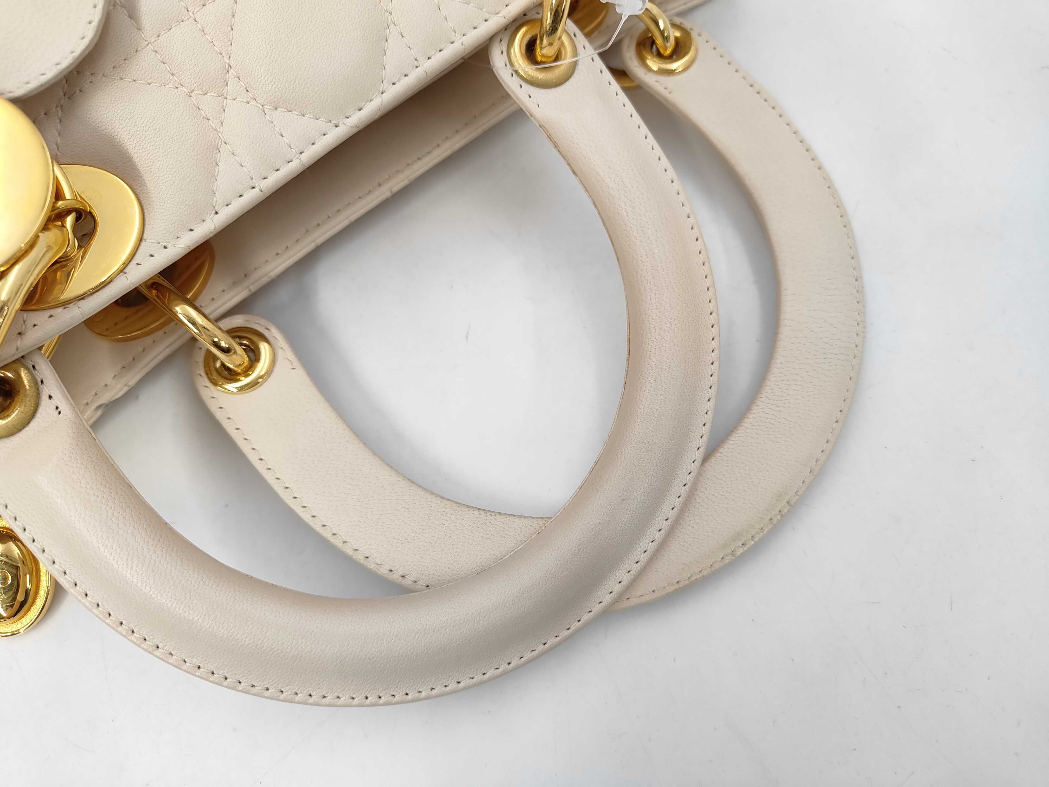 Lady Dior 2-Way Handbag with Gold Hardware — view 5