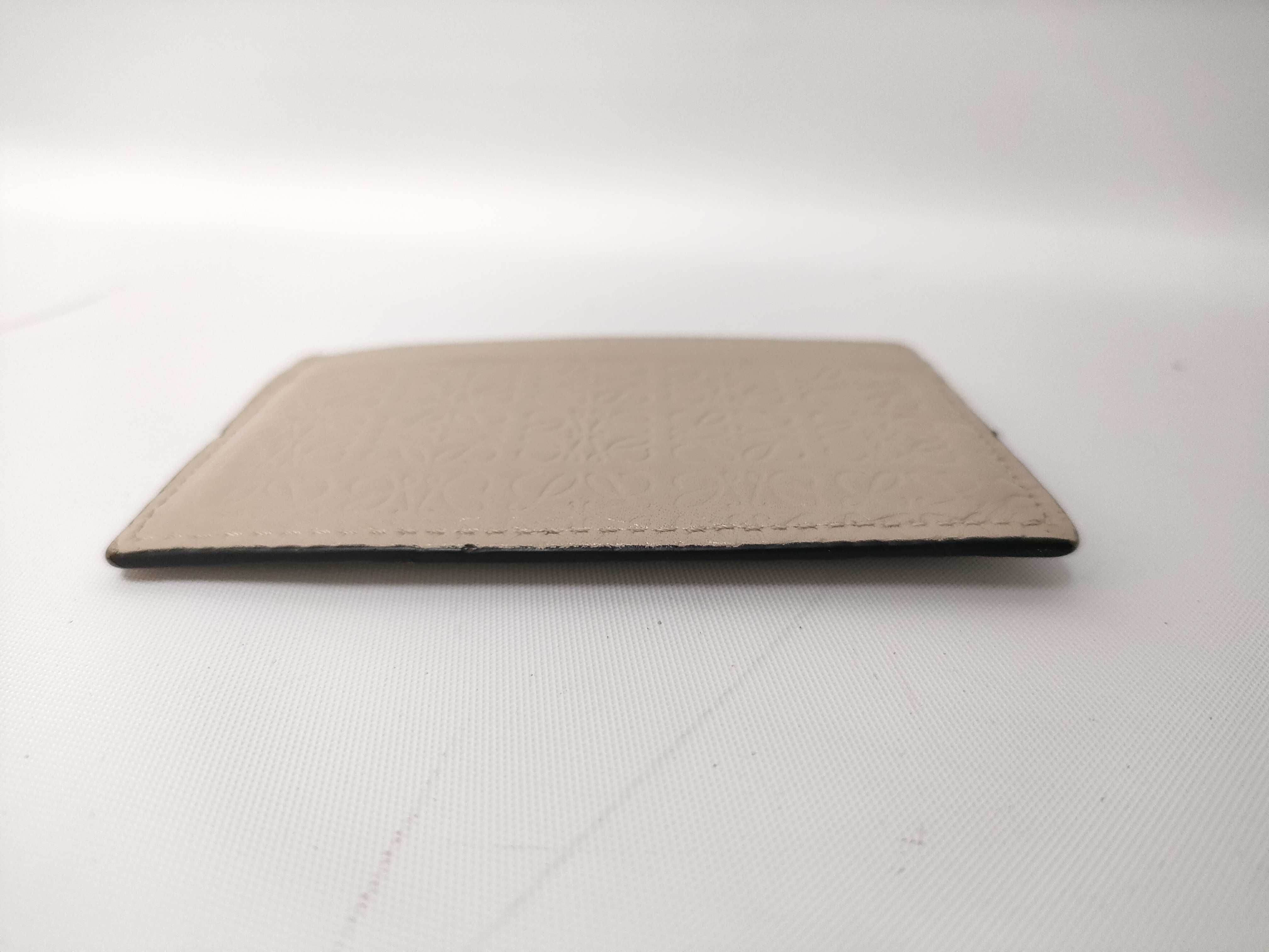 Anagram Card Case, Leather, Beige (Card Case/Pass Case/Business Card Holder) — view 3