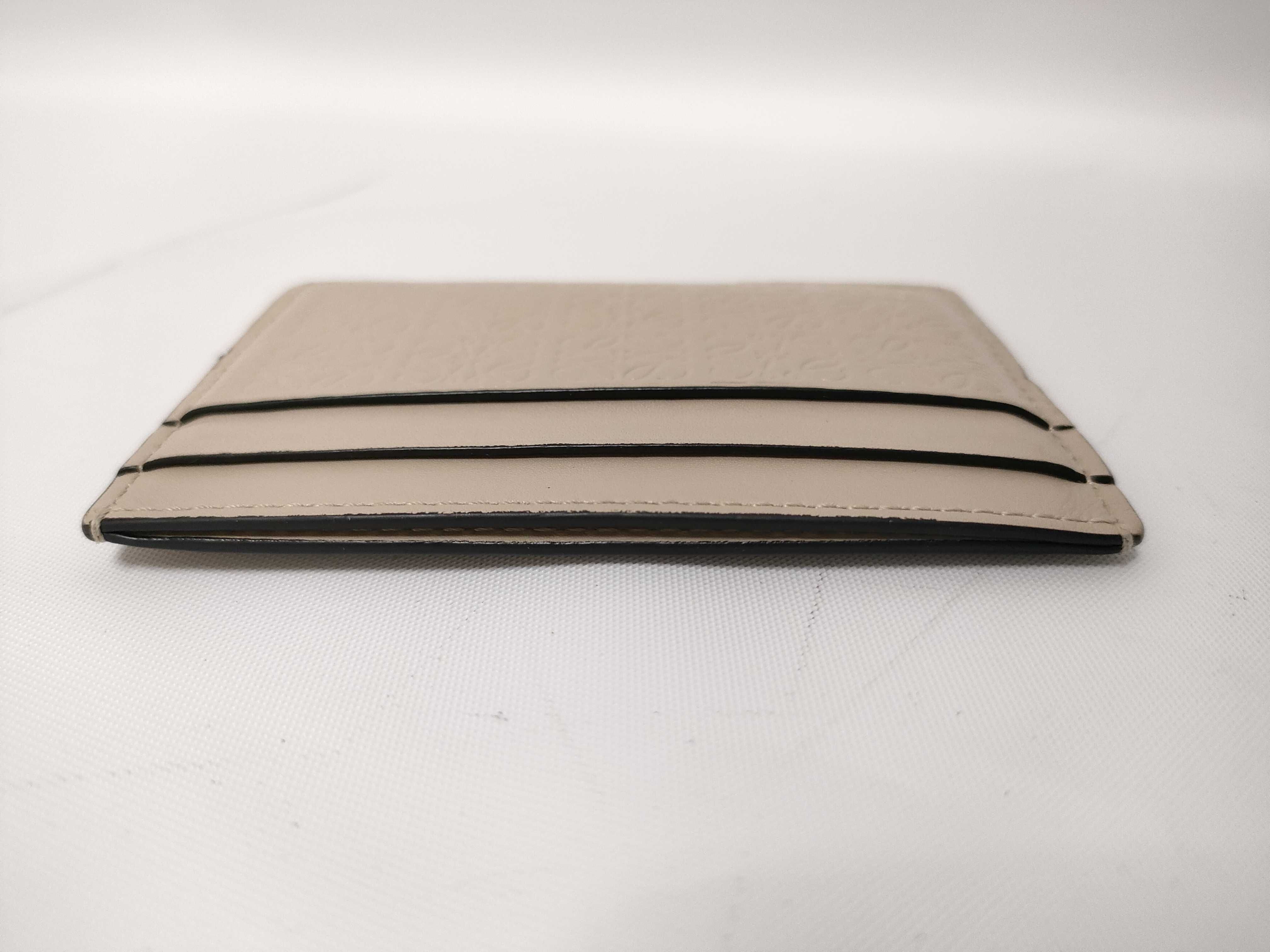 Anagram Card Case, Leather, Beige (Card Case/Pass Case/Business Card Holder) — view 4