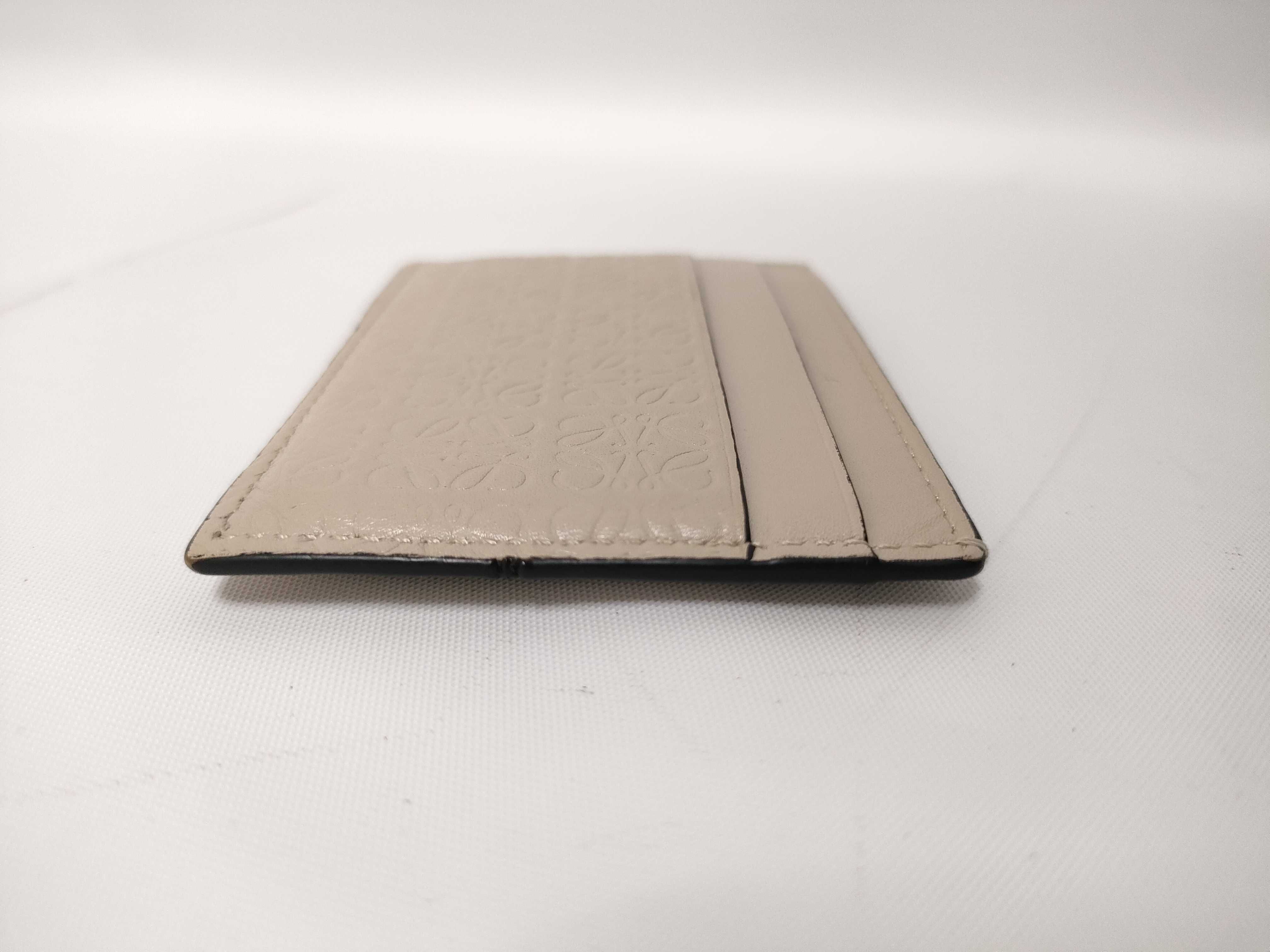 Anagram Card Case, Leather, Beige (Card Case/Pass Case/Business Card Holder) — view 5