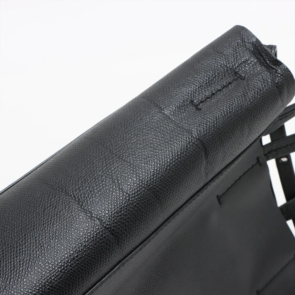 Vertical Cover Leather 2WAY Handbag Black — view 13
