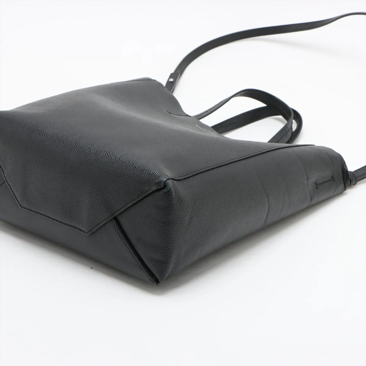Vertical Cover Leather 2WAY Handbag Black — view 3
