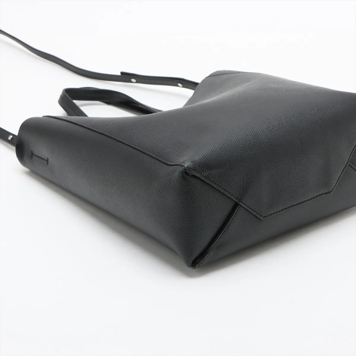 Vertical Cover Leather 2WAY Handbag Black — view 4