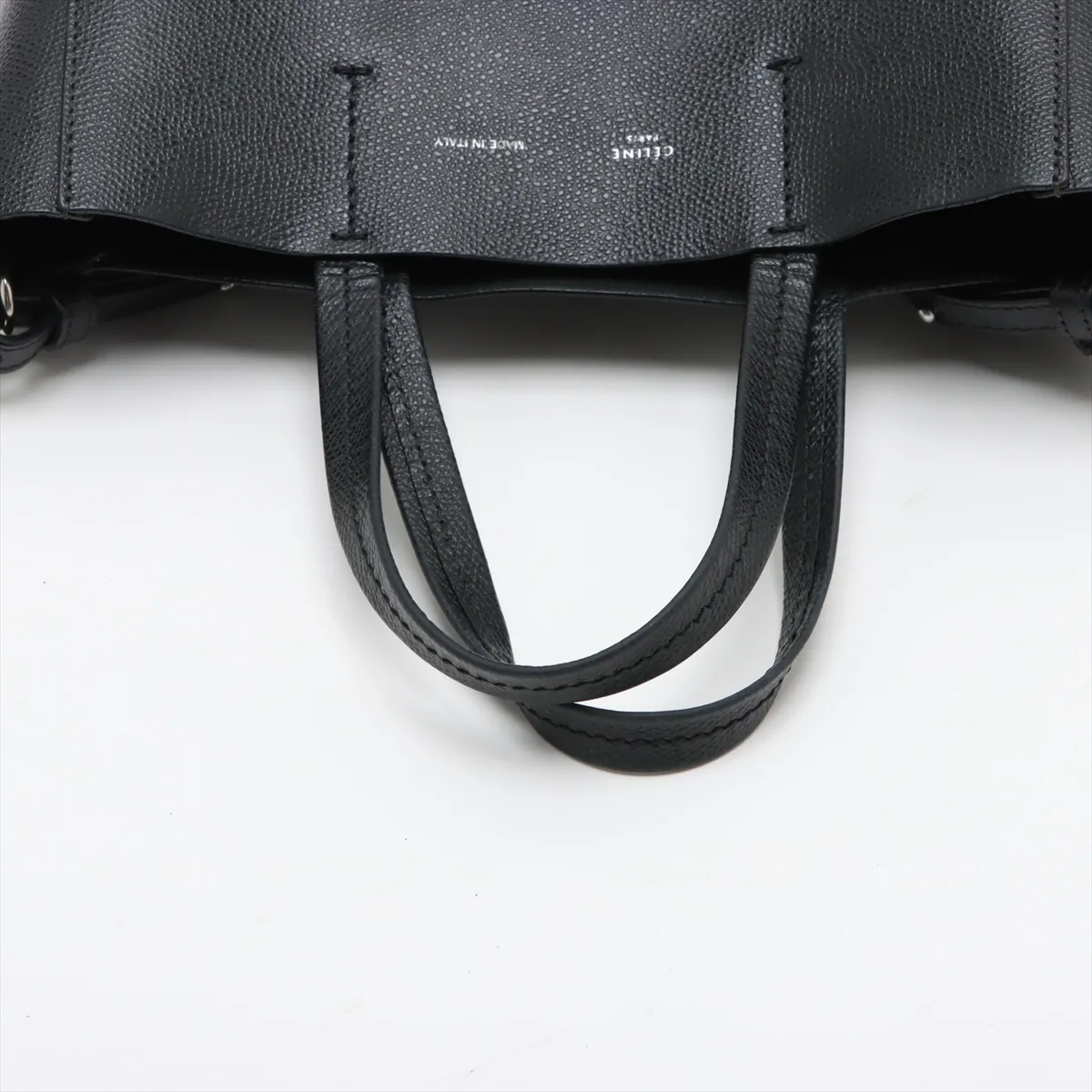 Vertical Cover Leather 2WAY Handbag Black — view 5