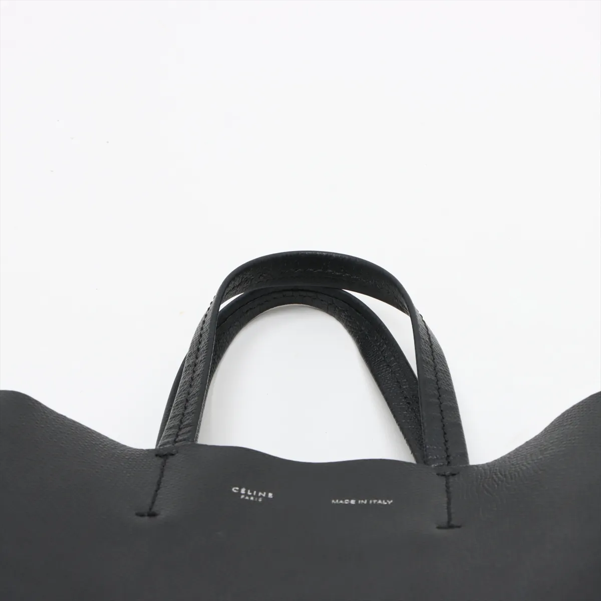 Vertical Cover Leather 2WAY Handbag Black — view 6
