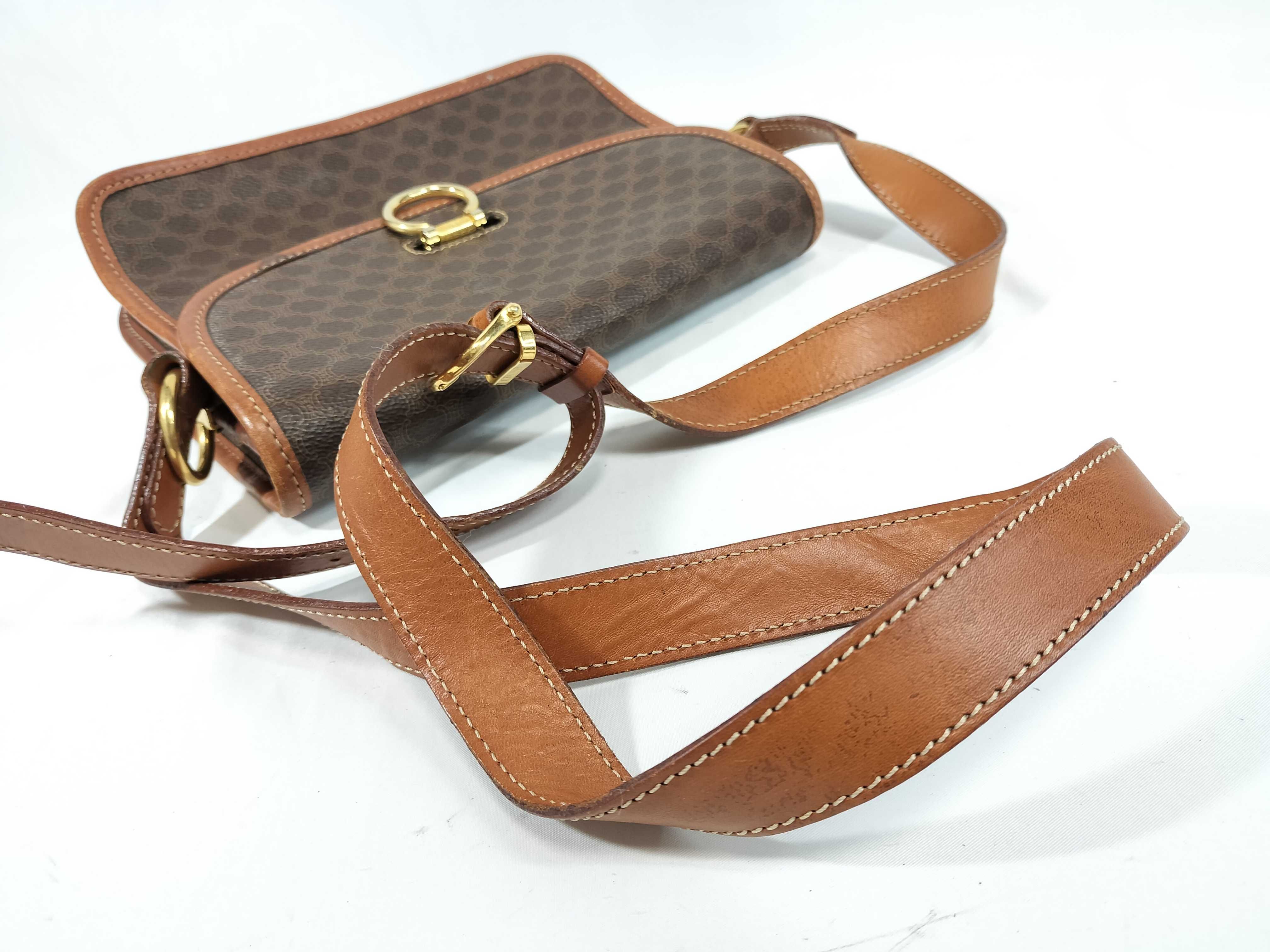 shoulder bag, Macadam pattern, brown shoulder bag — view 3