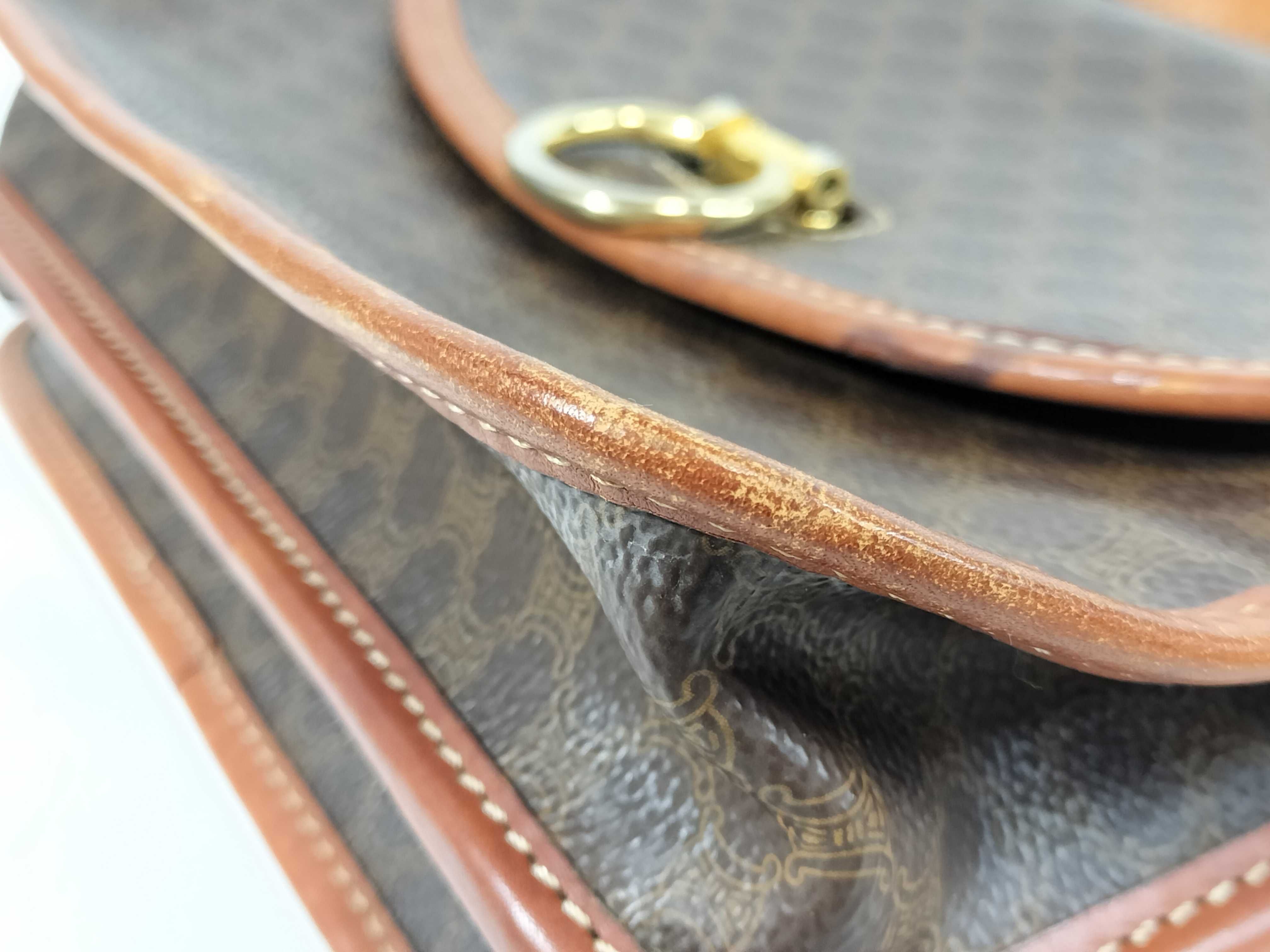 shoulder bag, Macadam pattern, brown shoulder bag — view 6