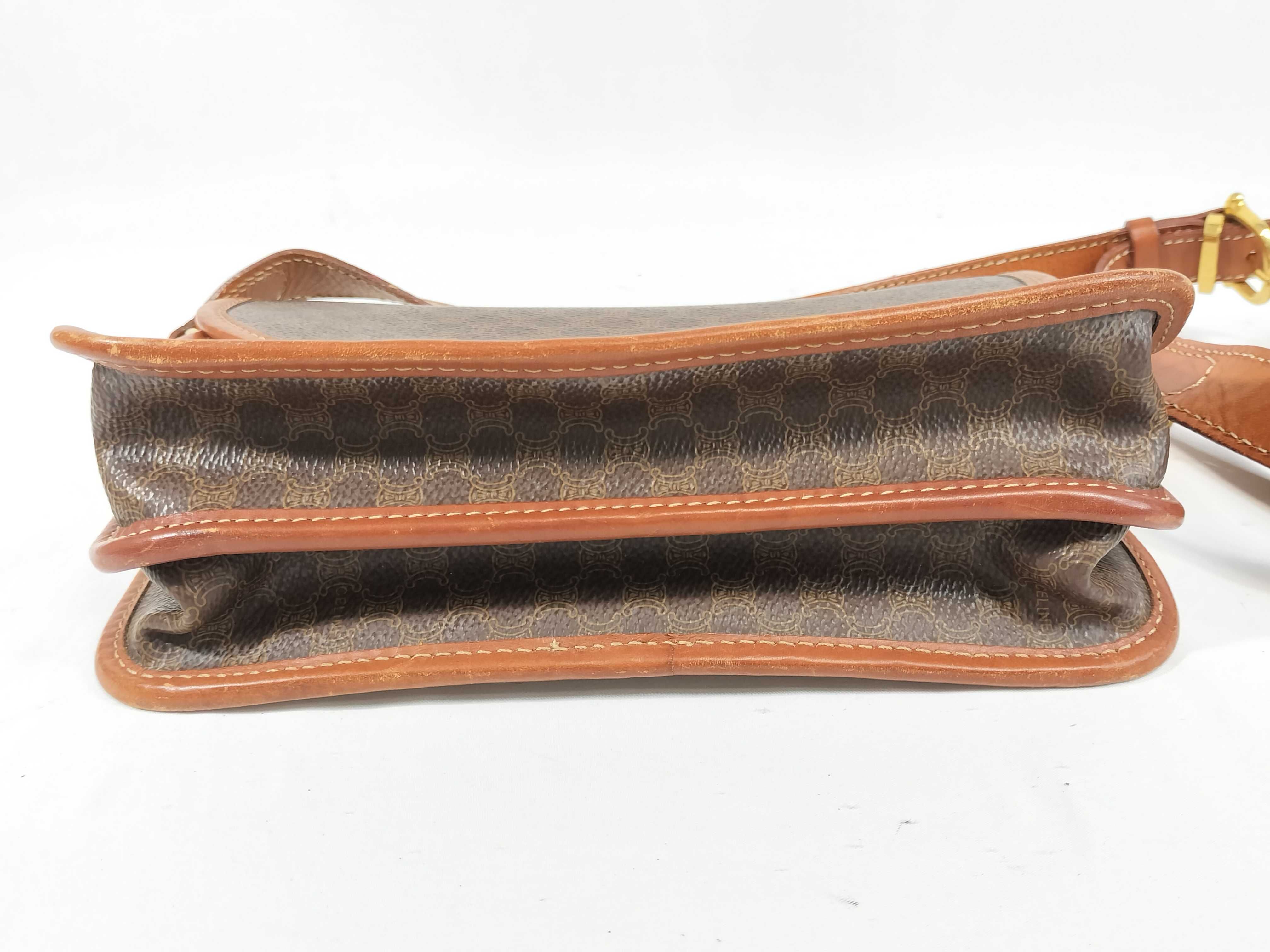 shoulder bag, Macadam pattern, brown shoulder bag — view 7