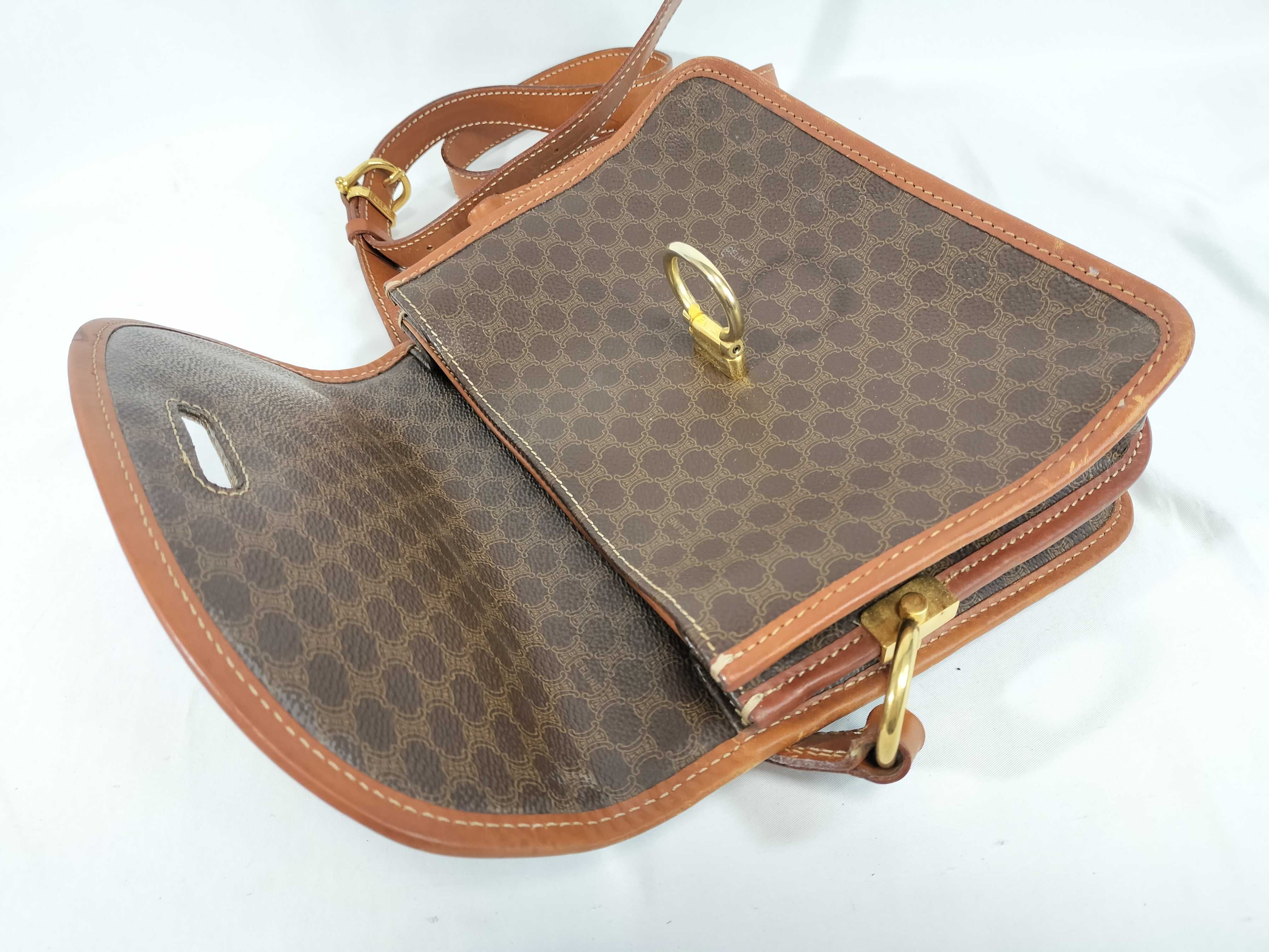shoulder bag, Macadam pattern, brown shoulder bag — view 8