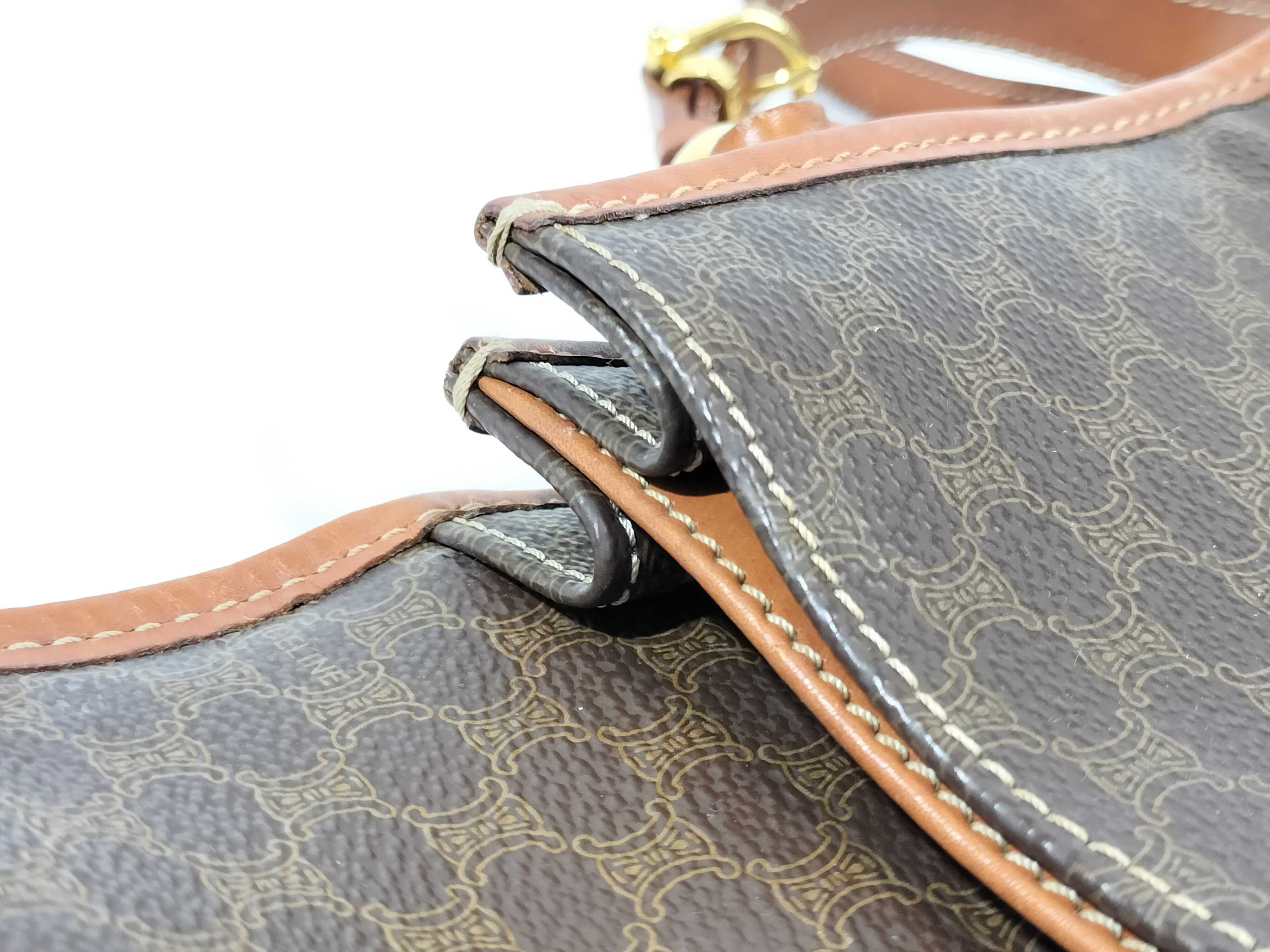 shoulder bag, Macadam pattern, brown shoulder bag — view 9