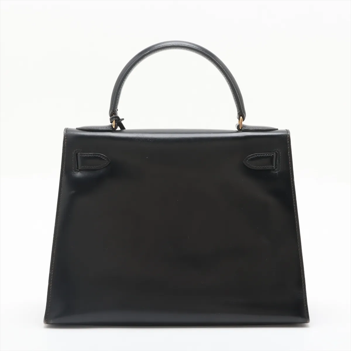 [Individually wrapped] Hermes Kelly 28 Serie Box Calf Black Gold Hardware Q:1987 — view 2
