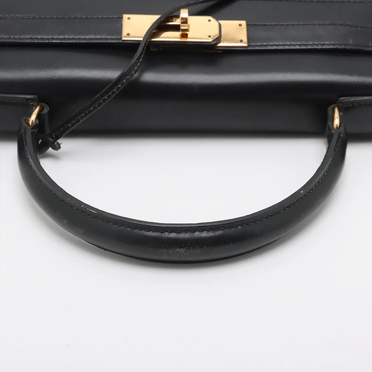 [Individually wrapped] Hermes Kelly 28 Serie Box Calf Black Gold Hardware Q:1987 — view 5