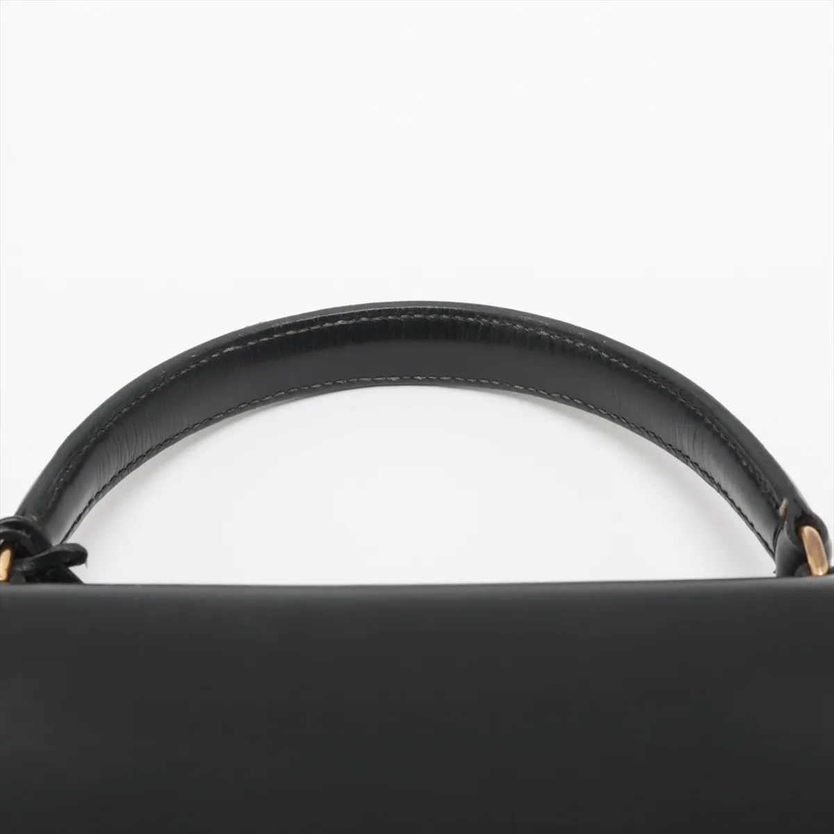 [Individually wrapped] Hermes Kelly 28 Serie Box Calf Black Gold Hardware Q:1987 — view 6