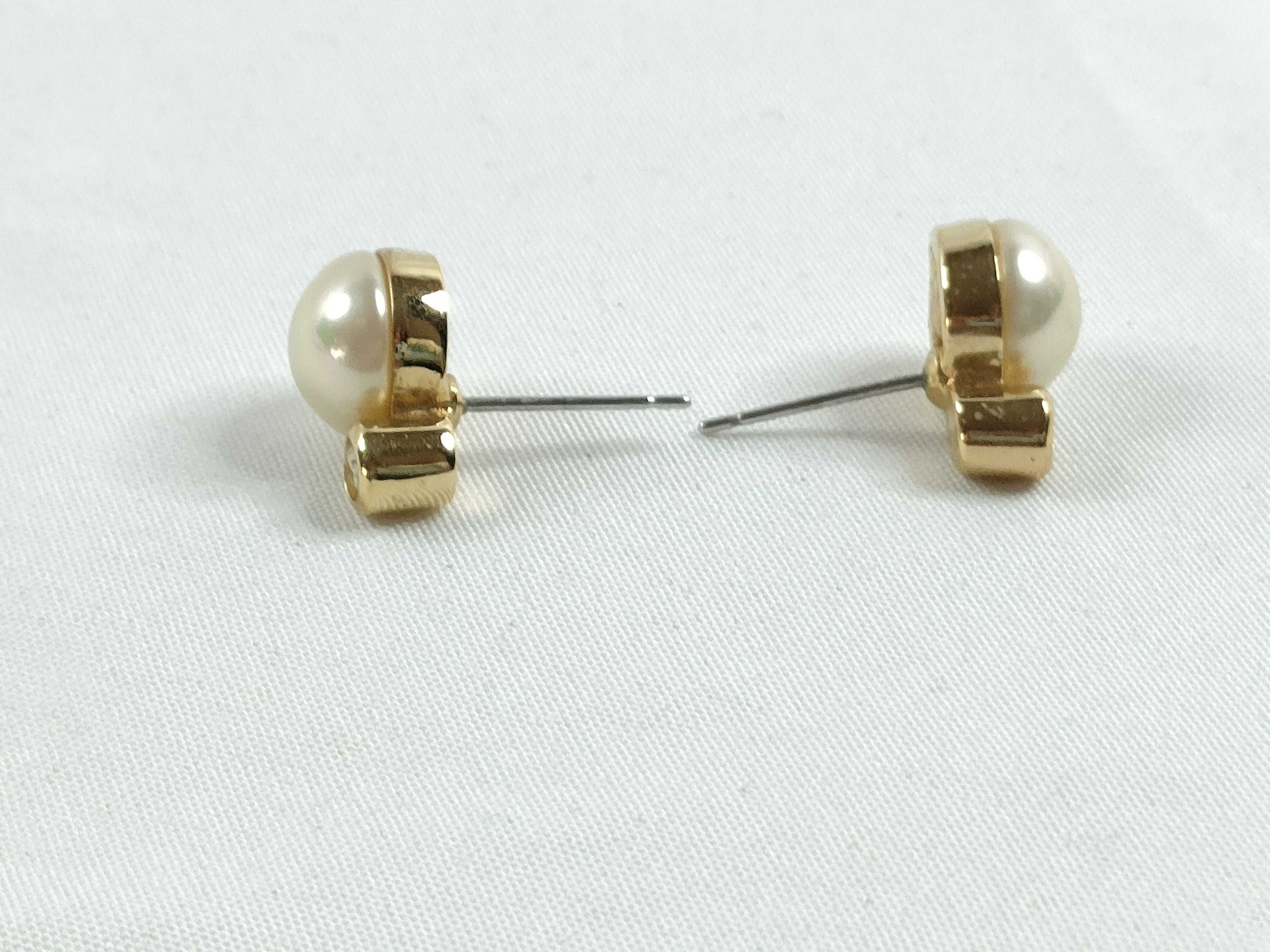 Christian Pearl Gold Earrings — view 4