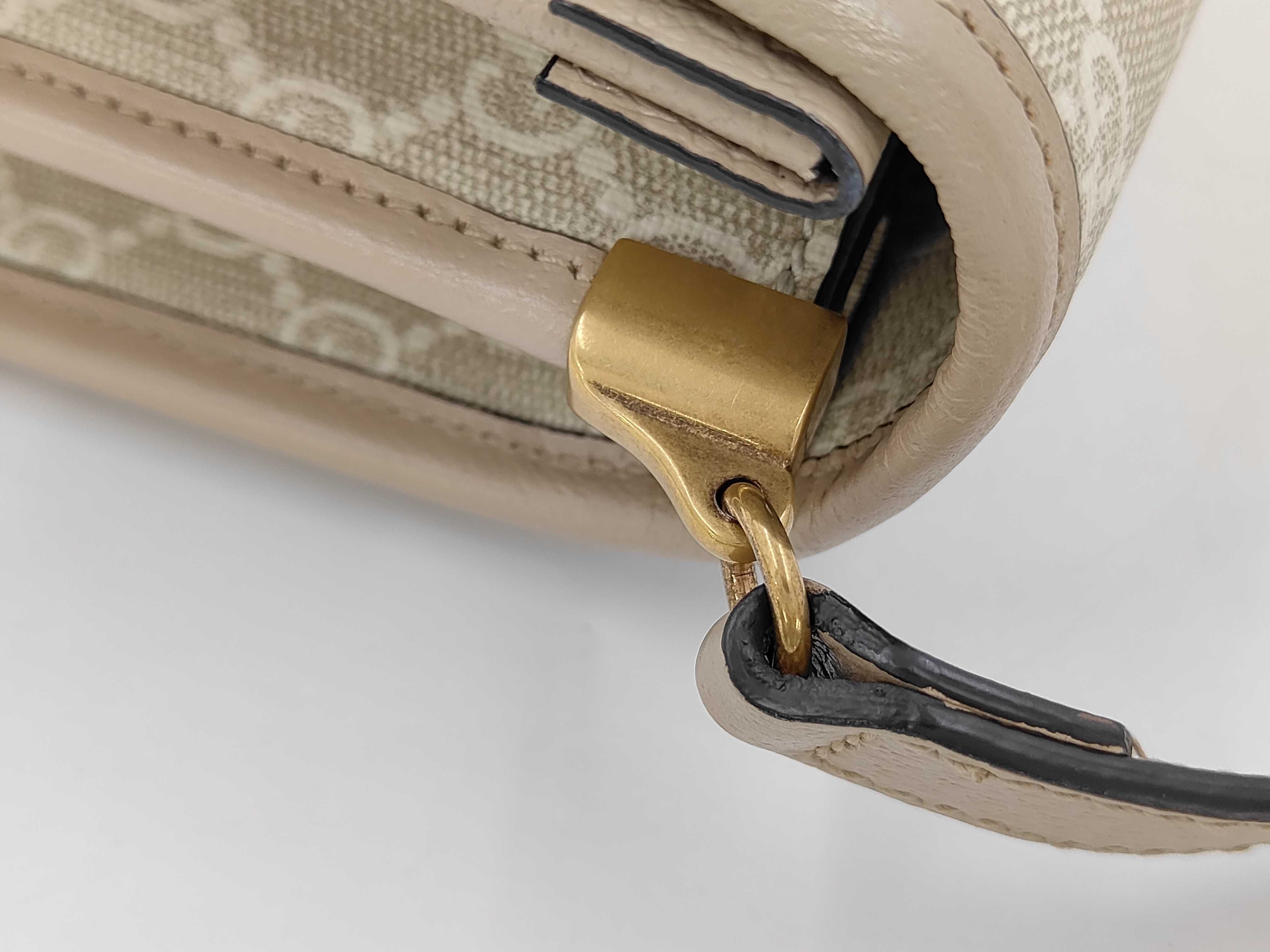 Interlocking GG Supreme 671620 Shoulder Bag, Canvas/PVC, Ivory/Beige — view 5