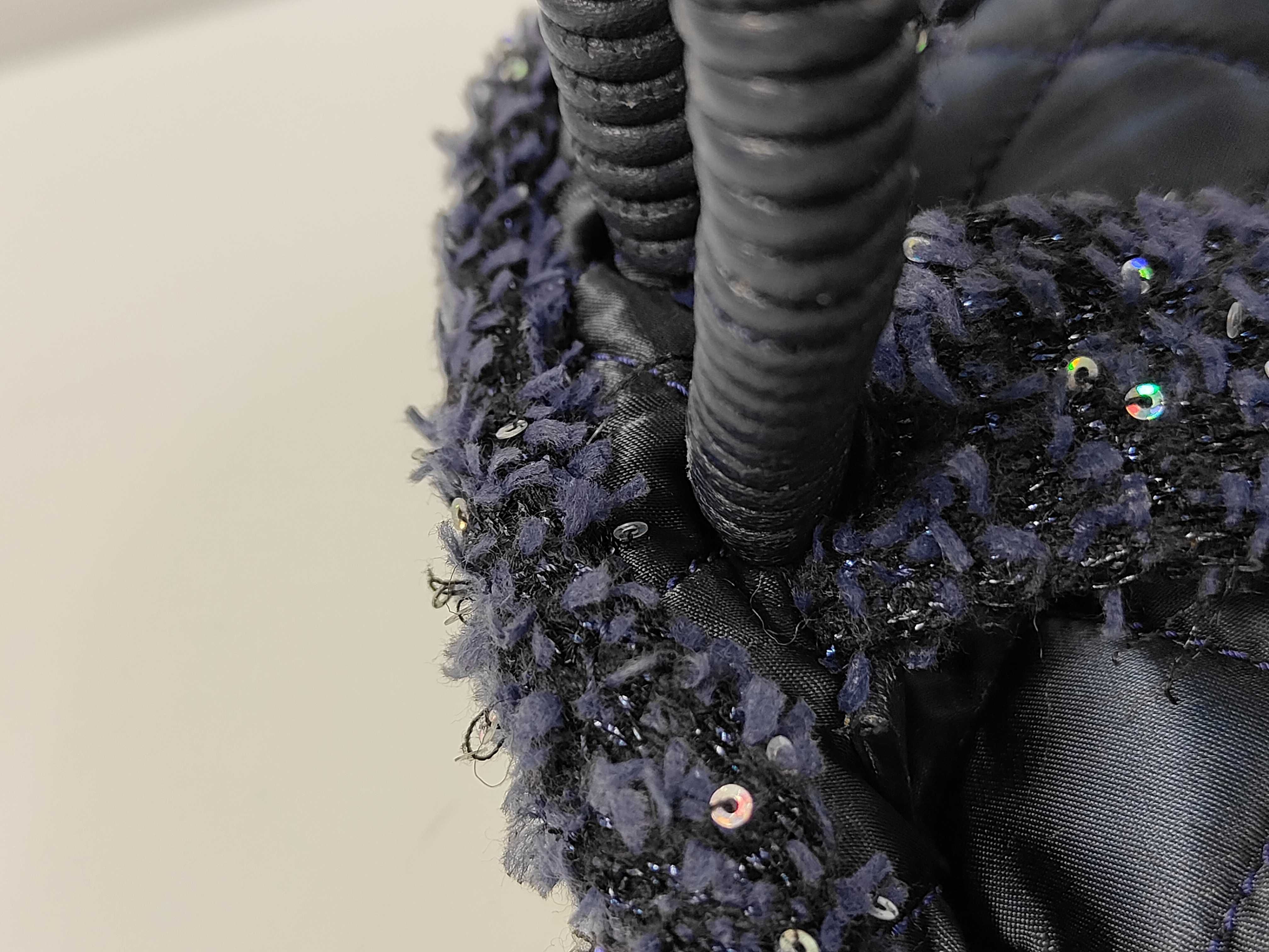 Nylon/Tweed Sequin Coco Mark Backpack — view 10