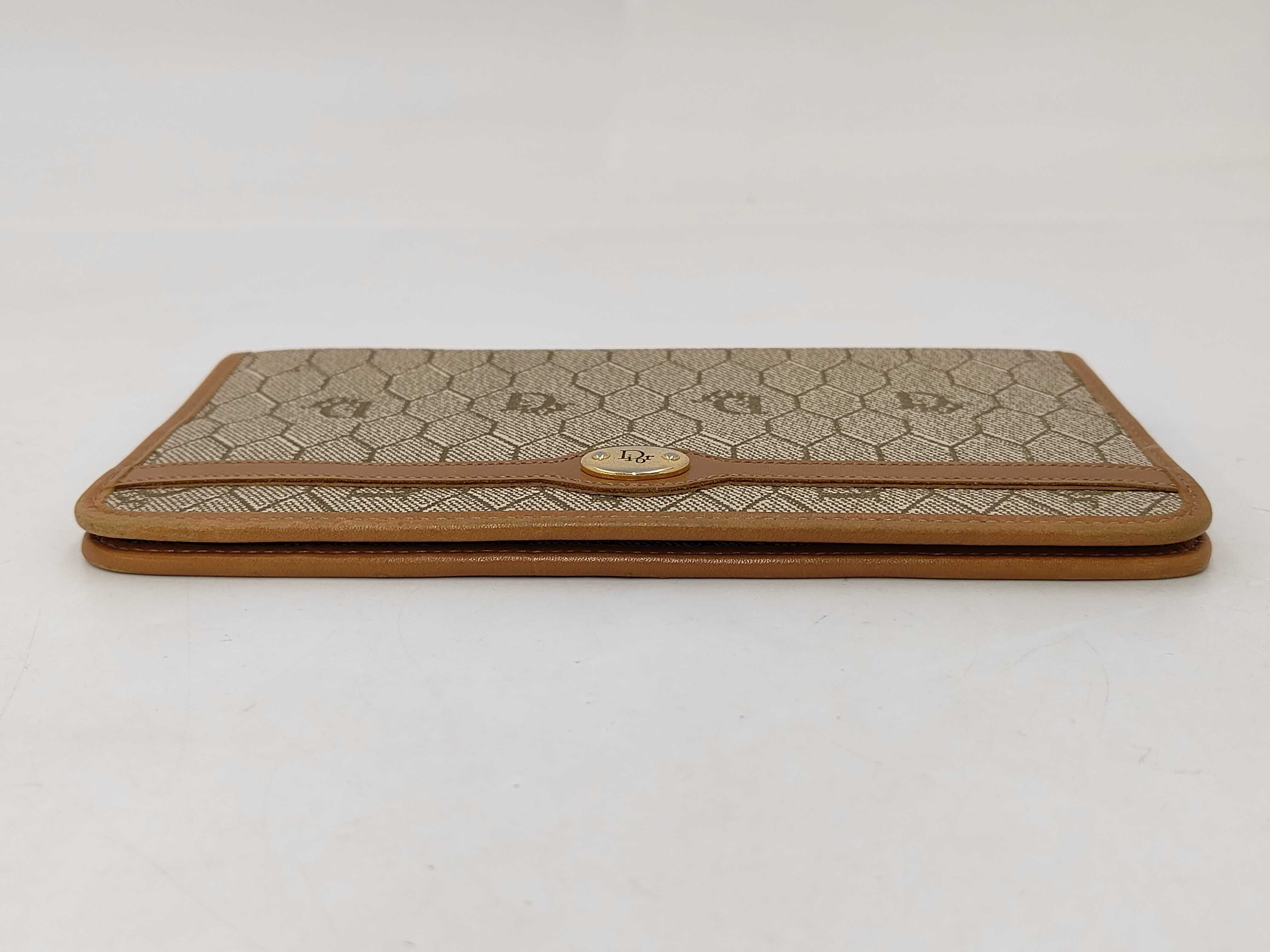 Honeycomb Long Wallet PVC Beige Wallet — view 3