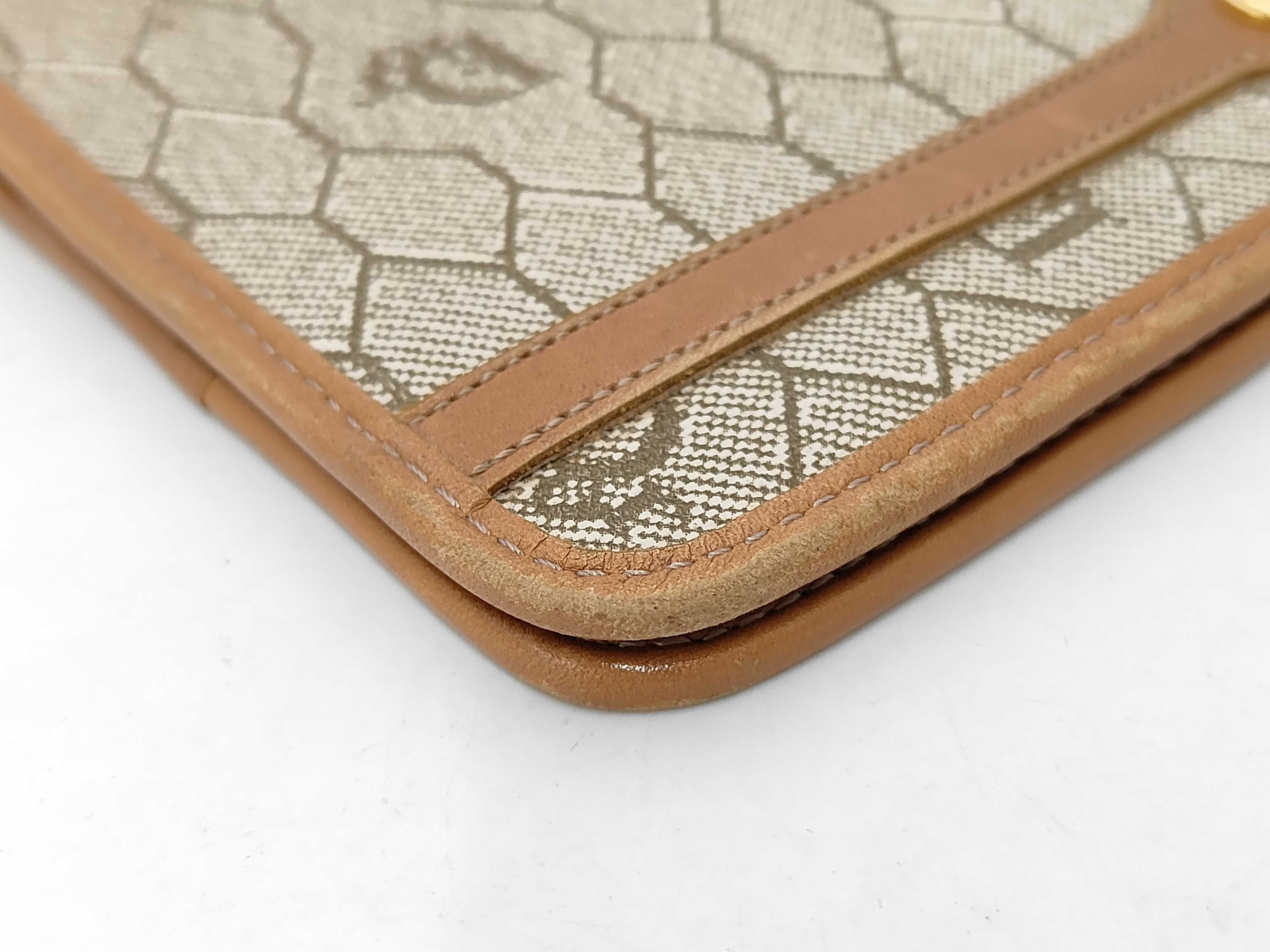 Honeycomb Long Wallet PVC Beige Wallet — view 4
