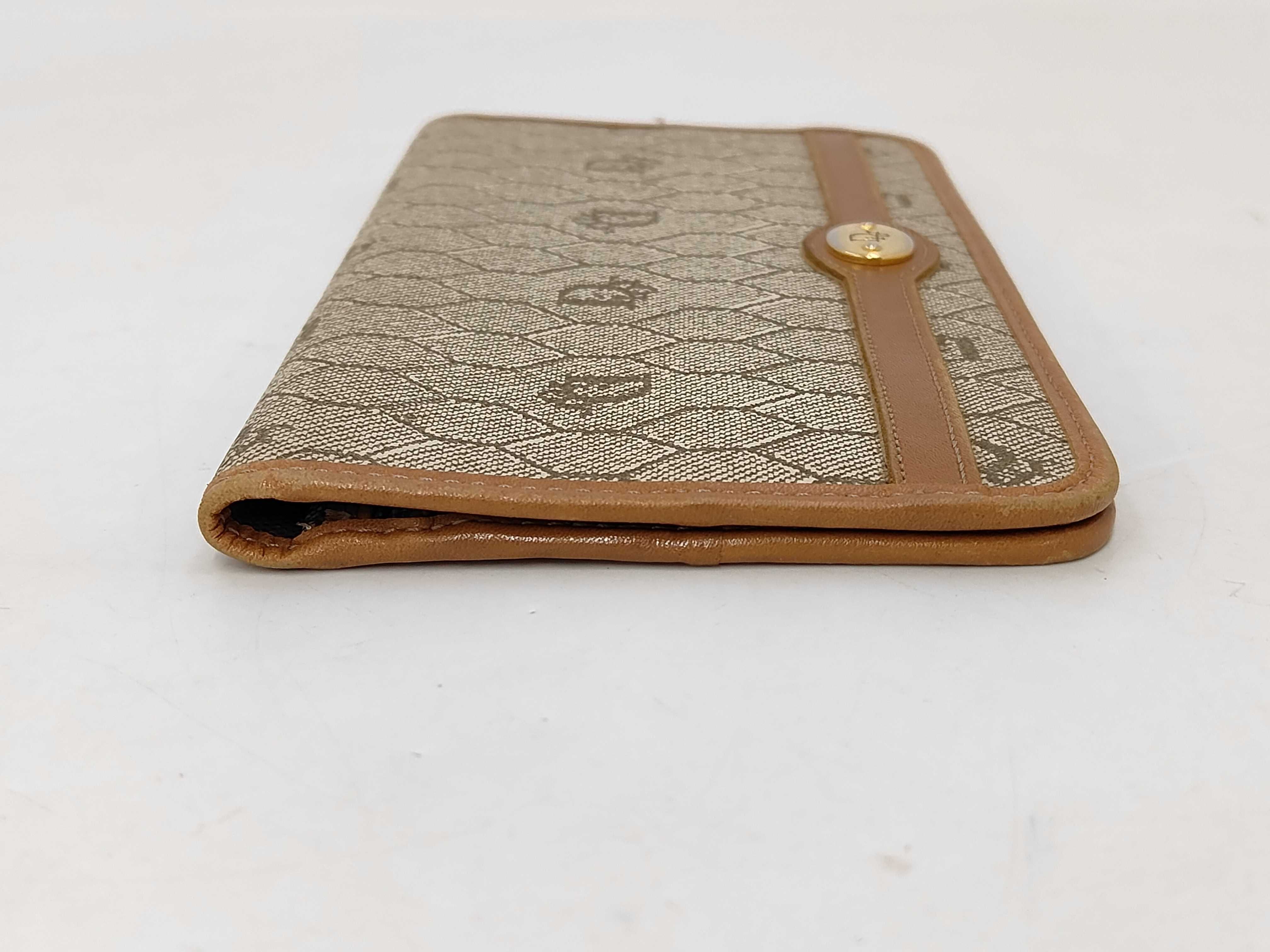Honeycomb Long Wallet PVC Beige Wallet — view 5
