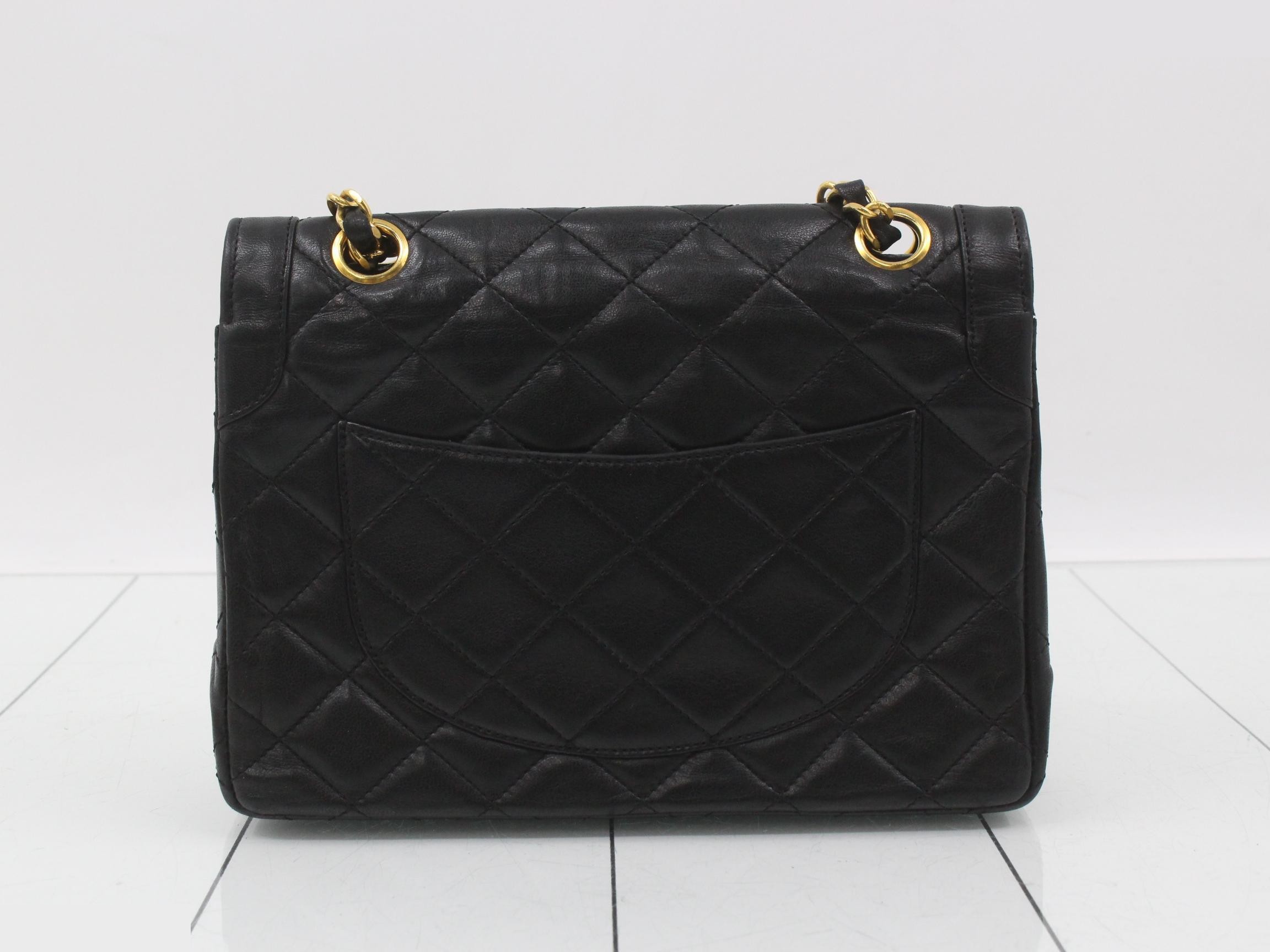 Paris Limited Edition Double Flap Matelassé Shoulder Bag - Black — view 2