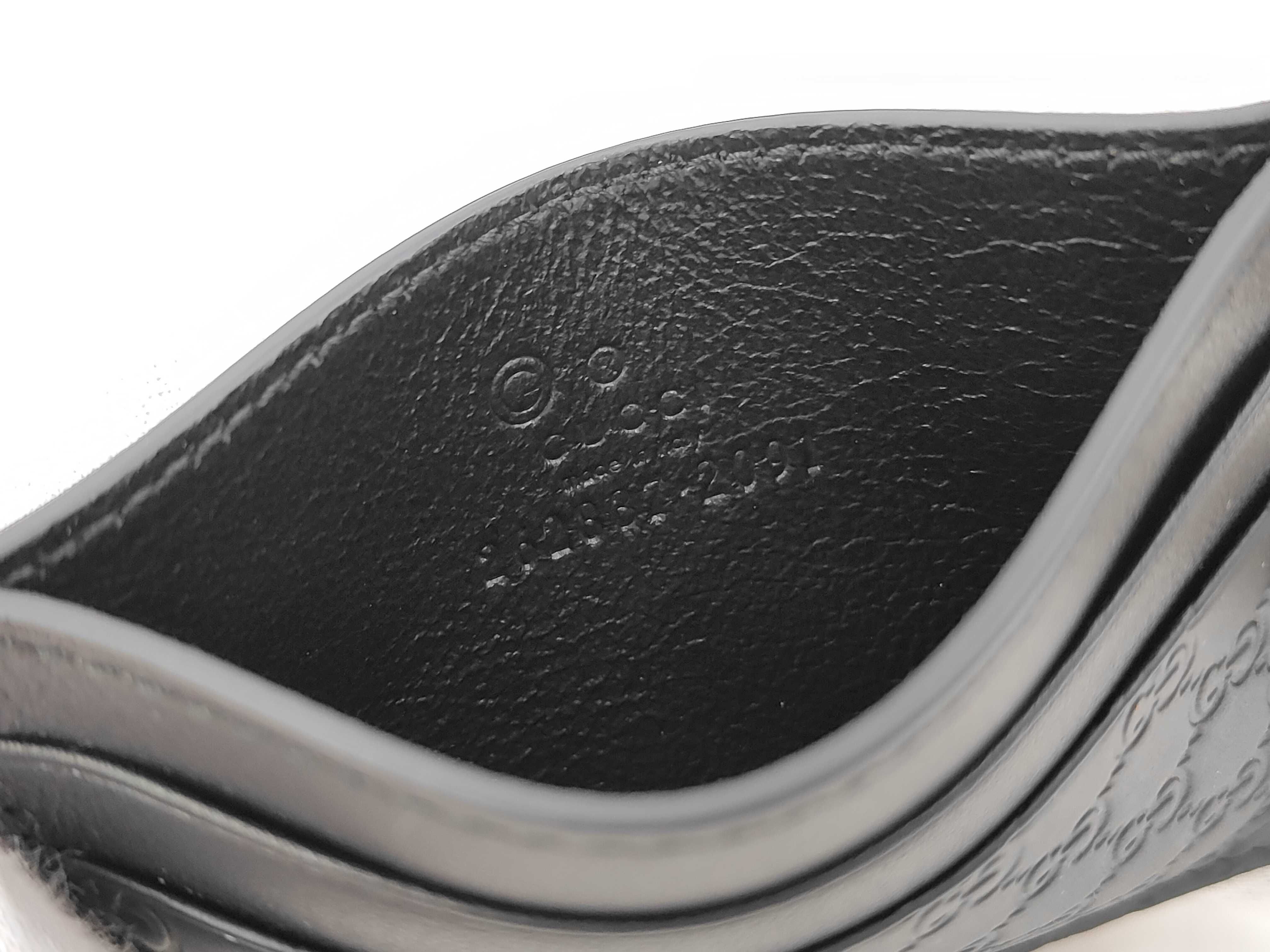 Guccissima Card Case Leather Black 262887 Card Case — view 8