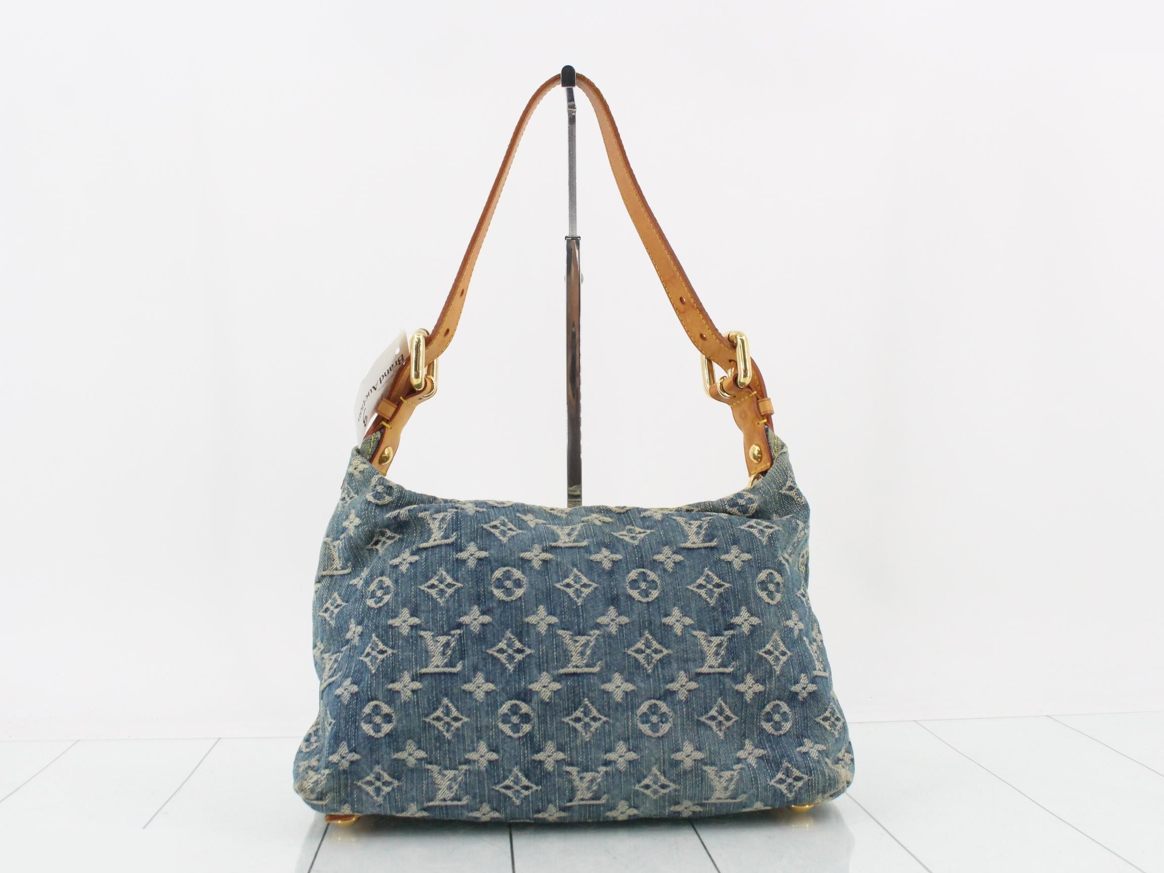 Monogram Denim Baggy PM Blue Shoulder Bag — view 2