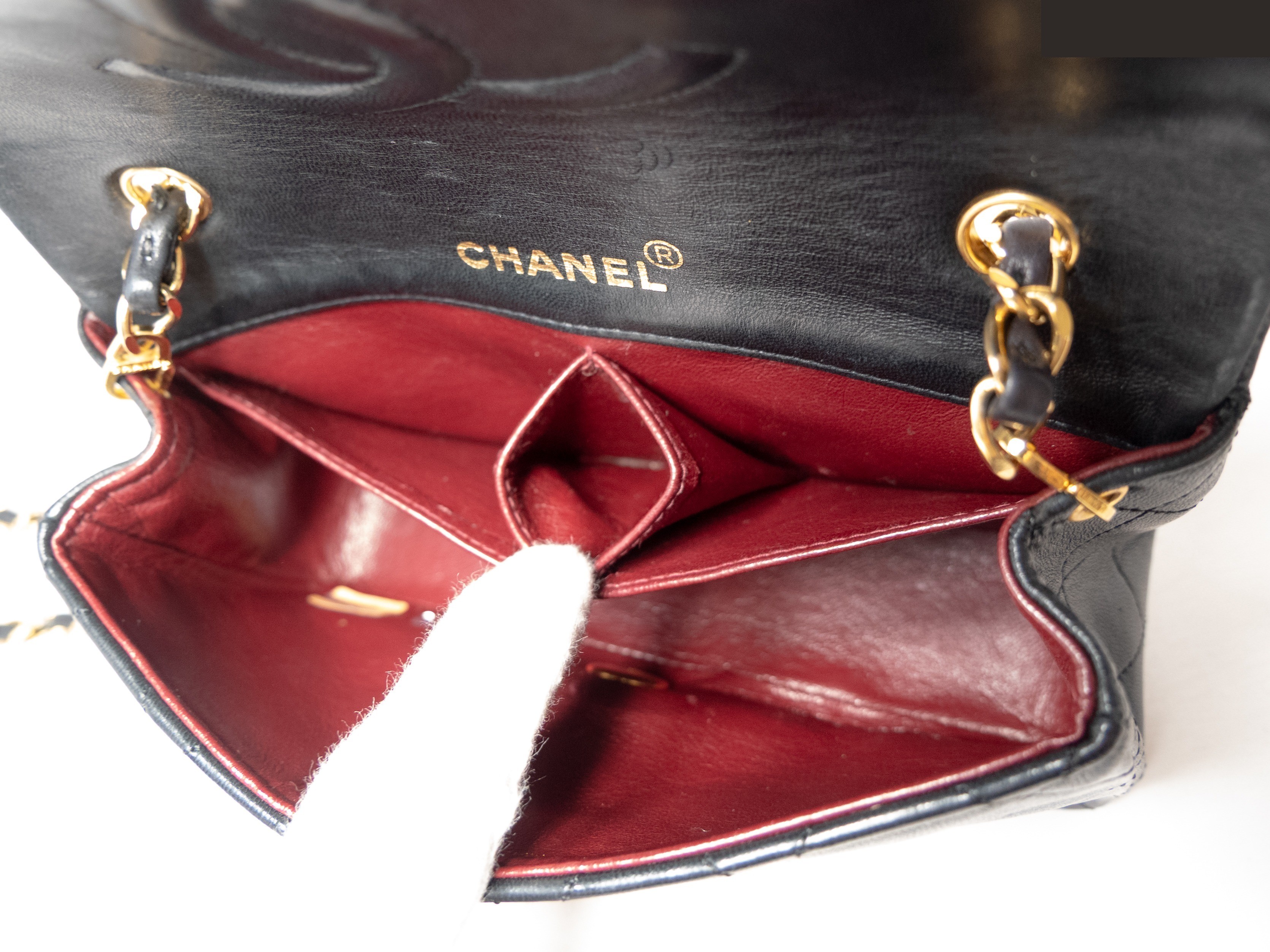 Mini Matelassé Seal Lambskin Black — view 11