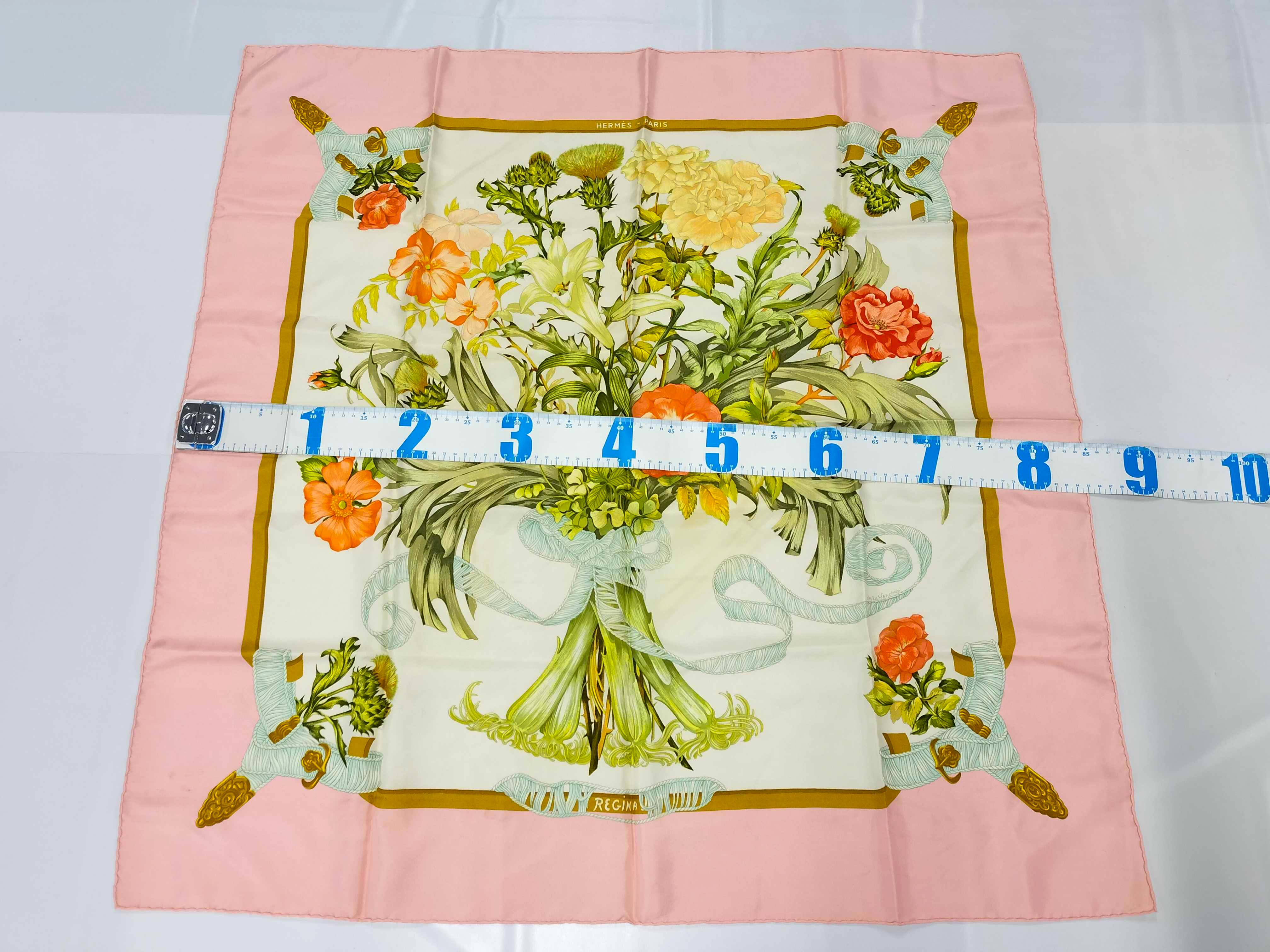 Carre 90 REGINA Leila Menchalli Silk Pink Other Accessories — view 3