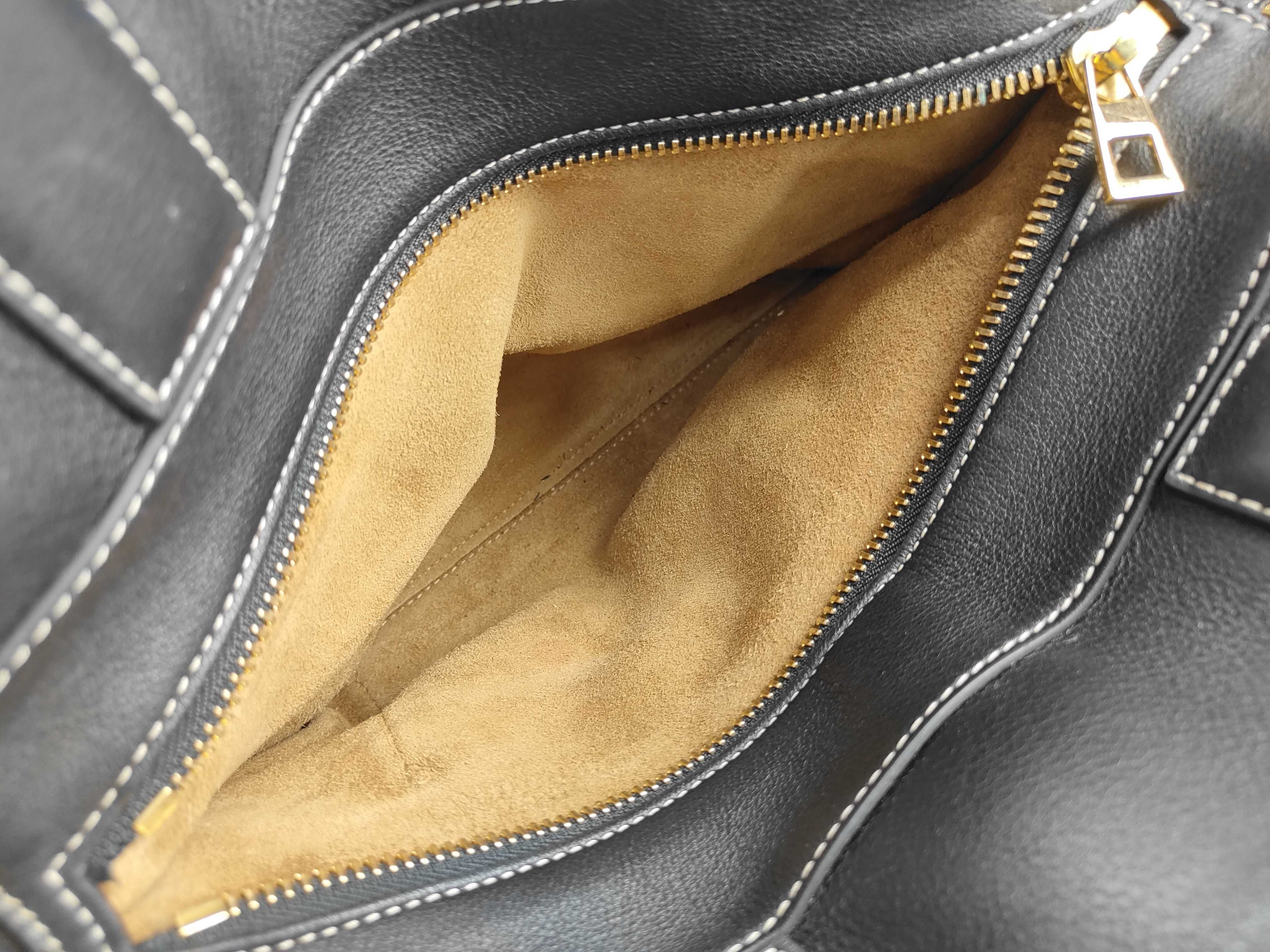 Amazona 28 Leather Handbag, Black Boston Bag — view 11