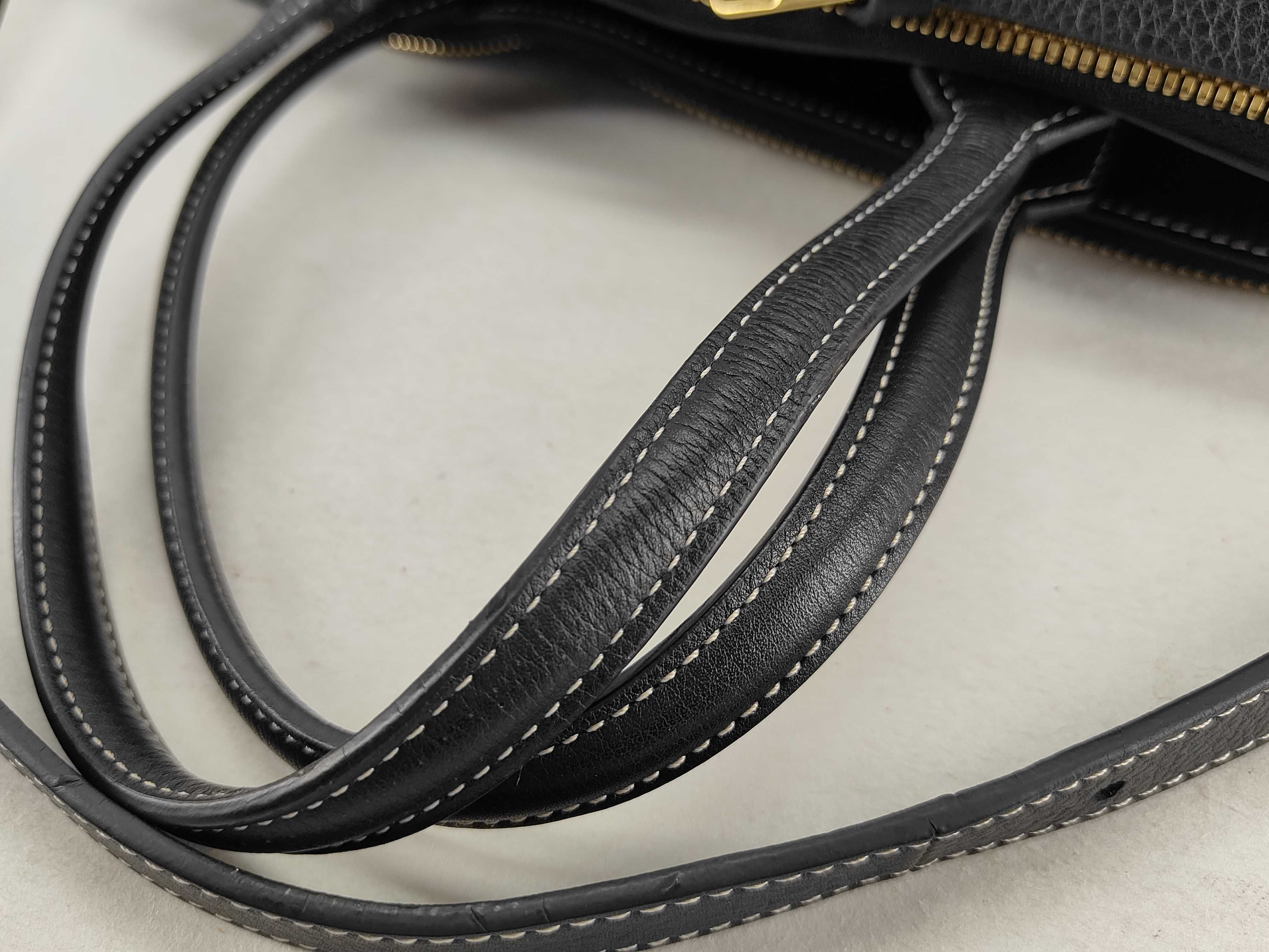 Amazona 28 Leather Handbag, Black Boston Bag — view 5