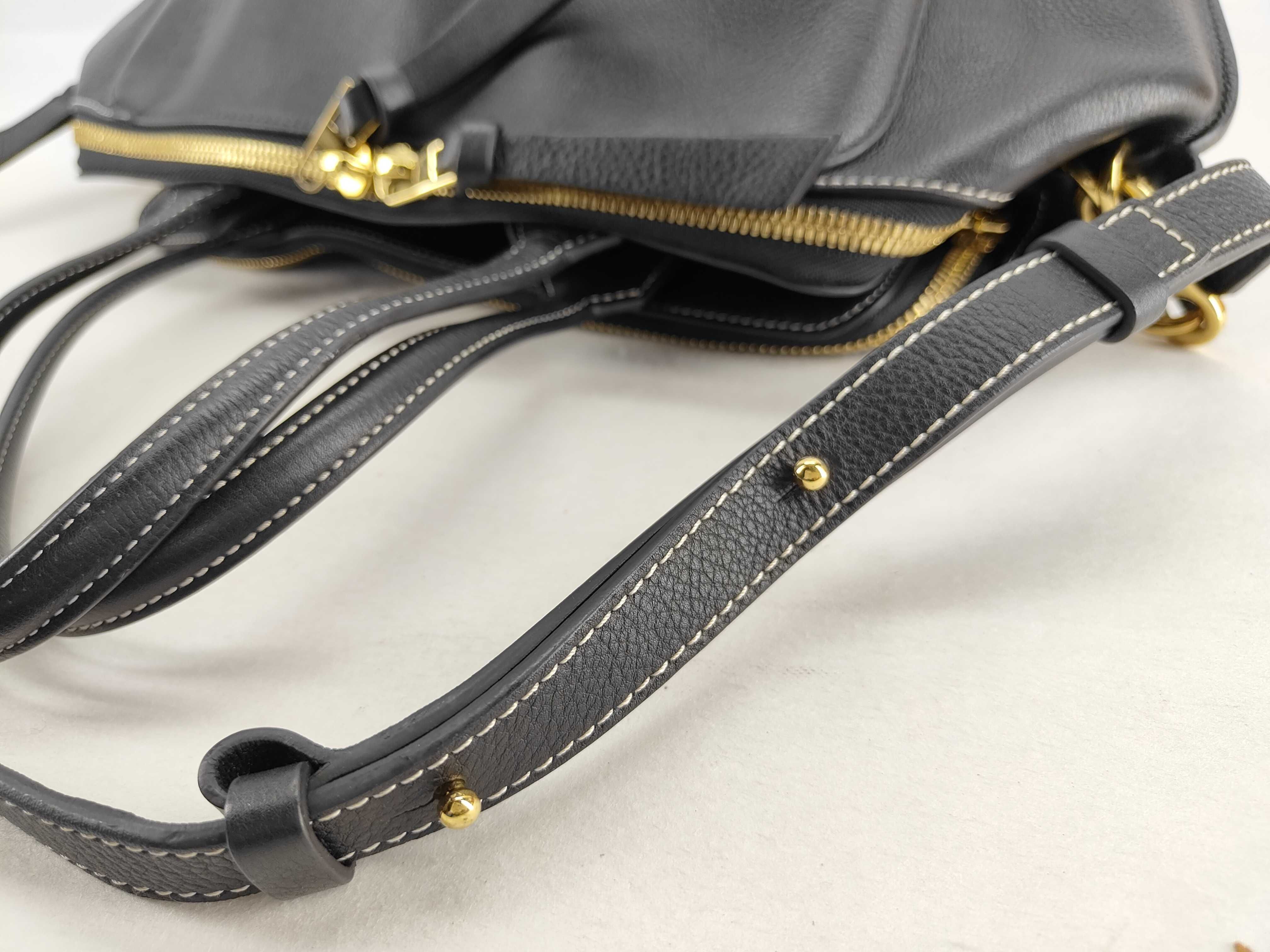 Amazona 28 Leather Handbag, Black Boston Bag — view 6