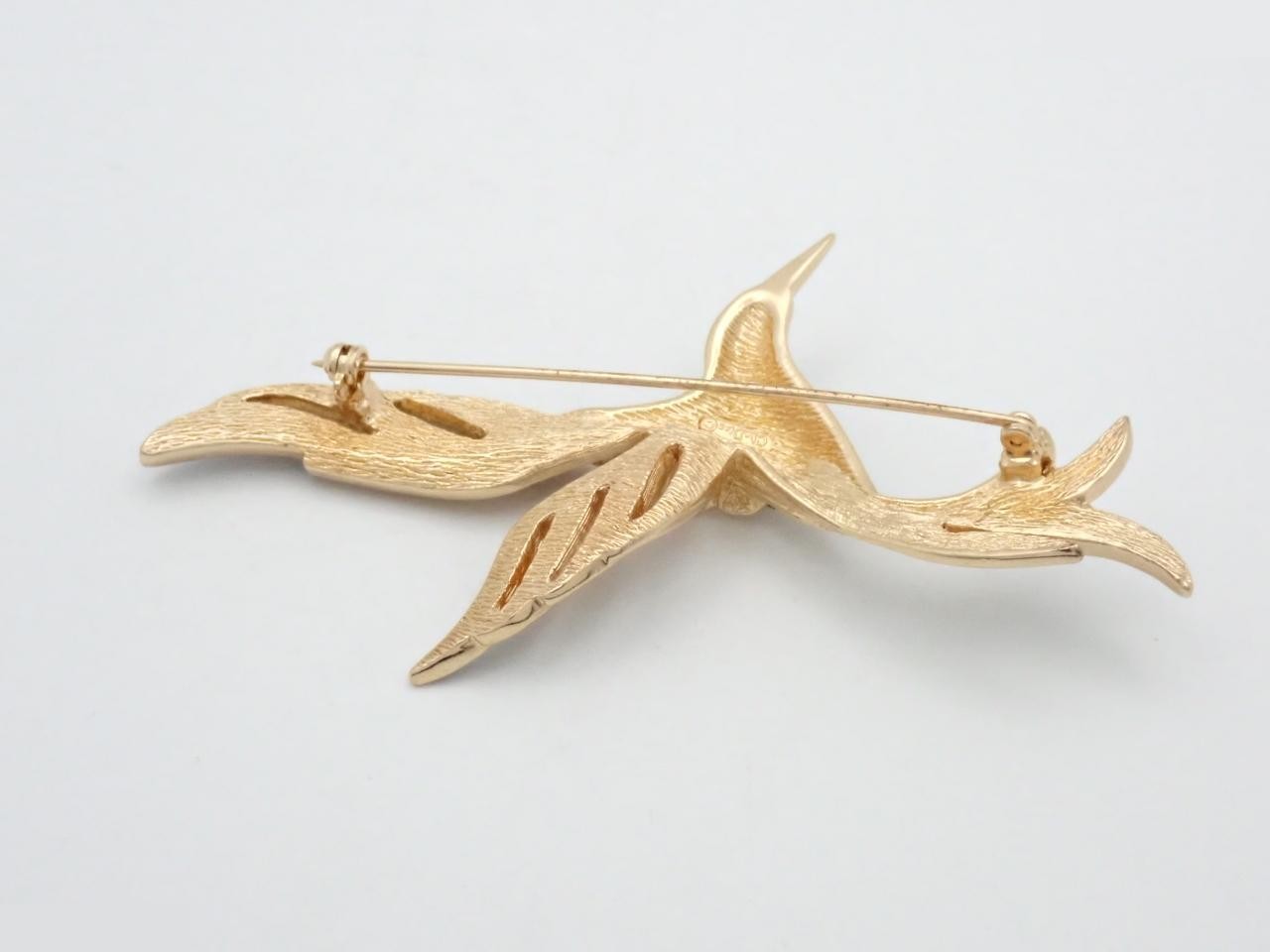 Bird Rhinestone Brooch — view 2