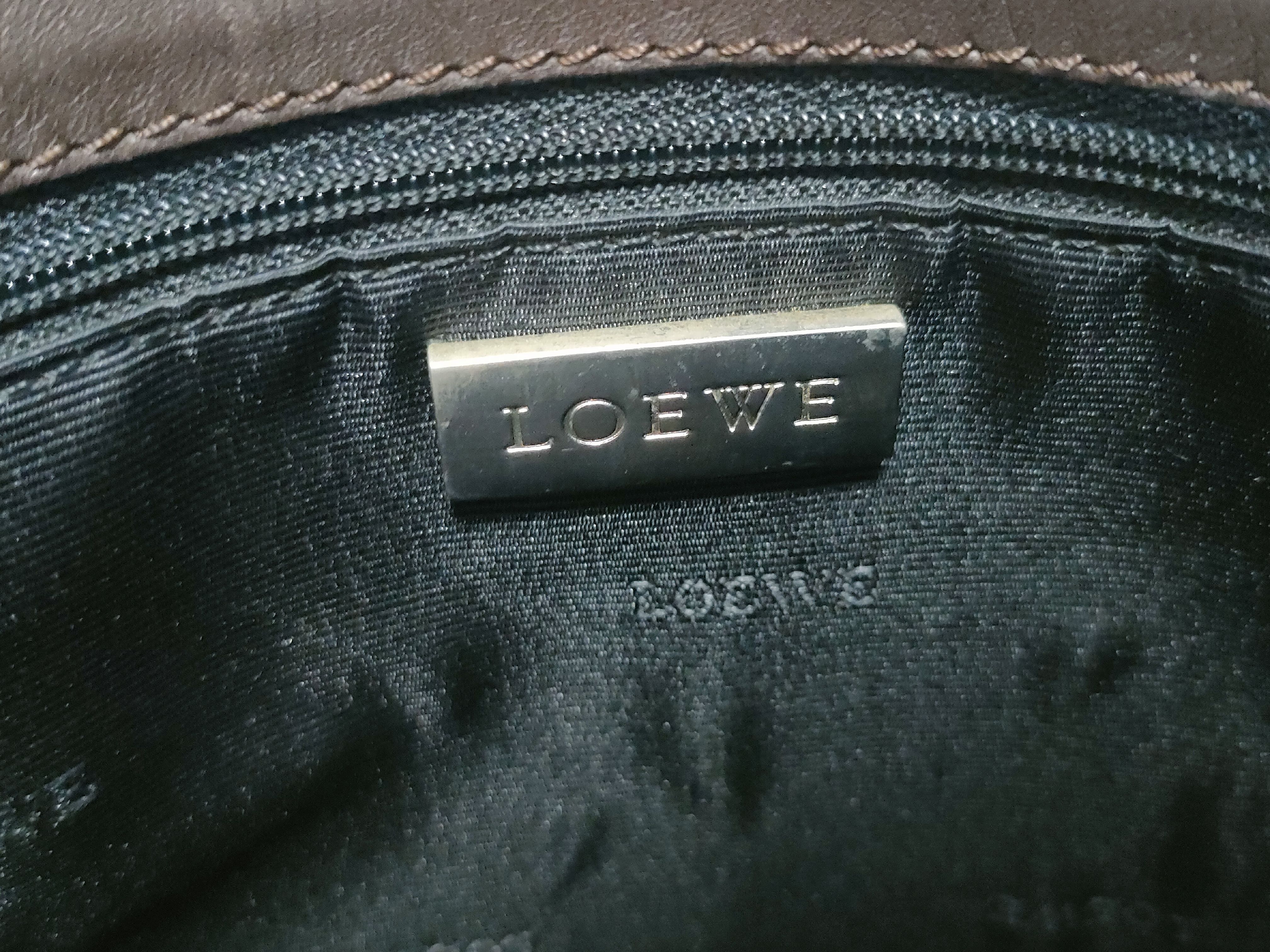 Anagram Suede Shoulder Bag, Brown — view 12