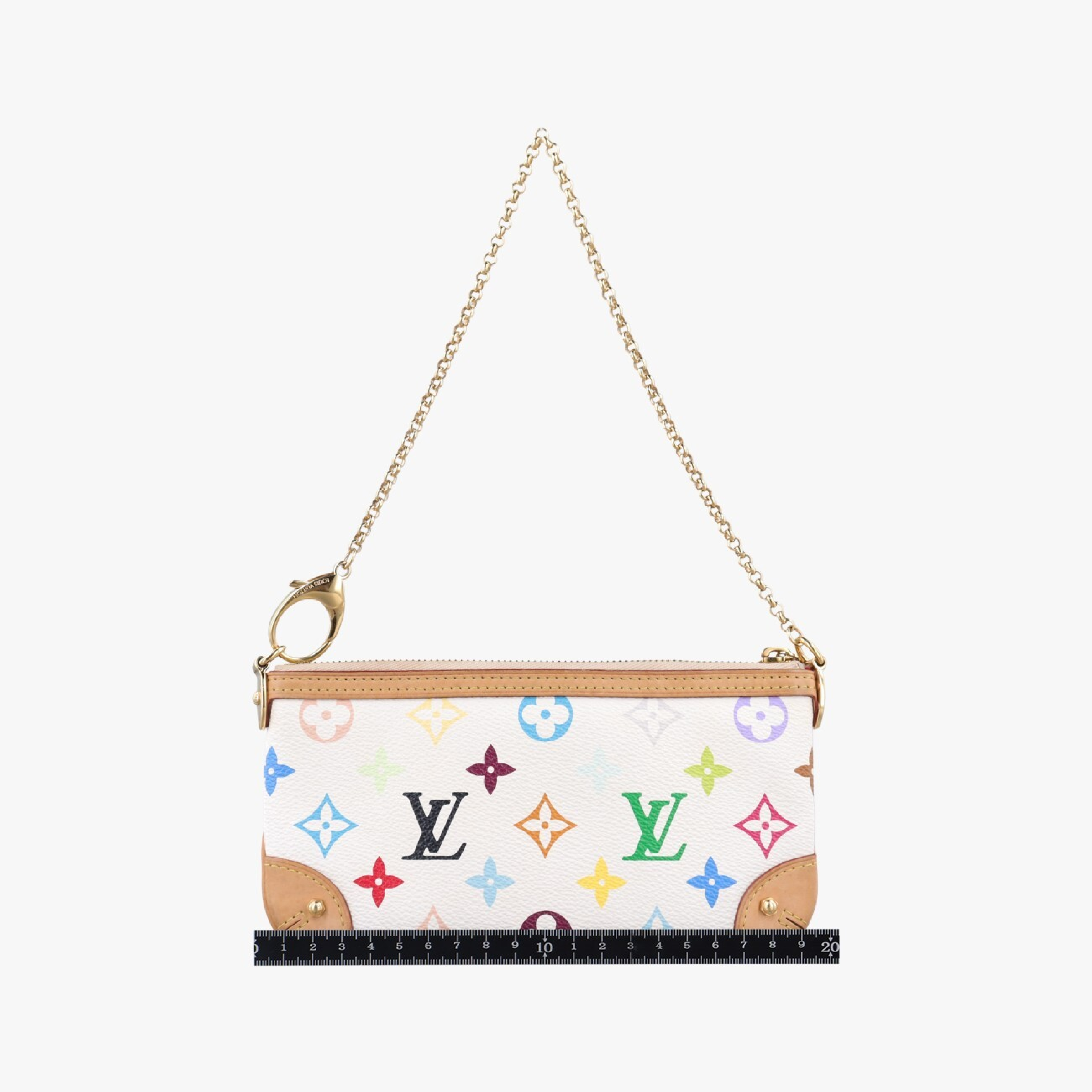 Pochette Mila MM Blanc Monogram Multicolor M60096 AA2120 Handbag — view 2