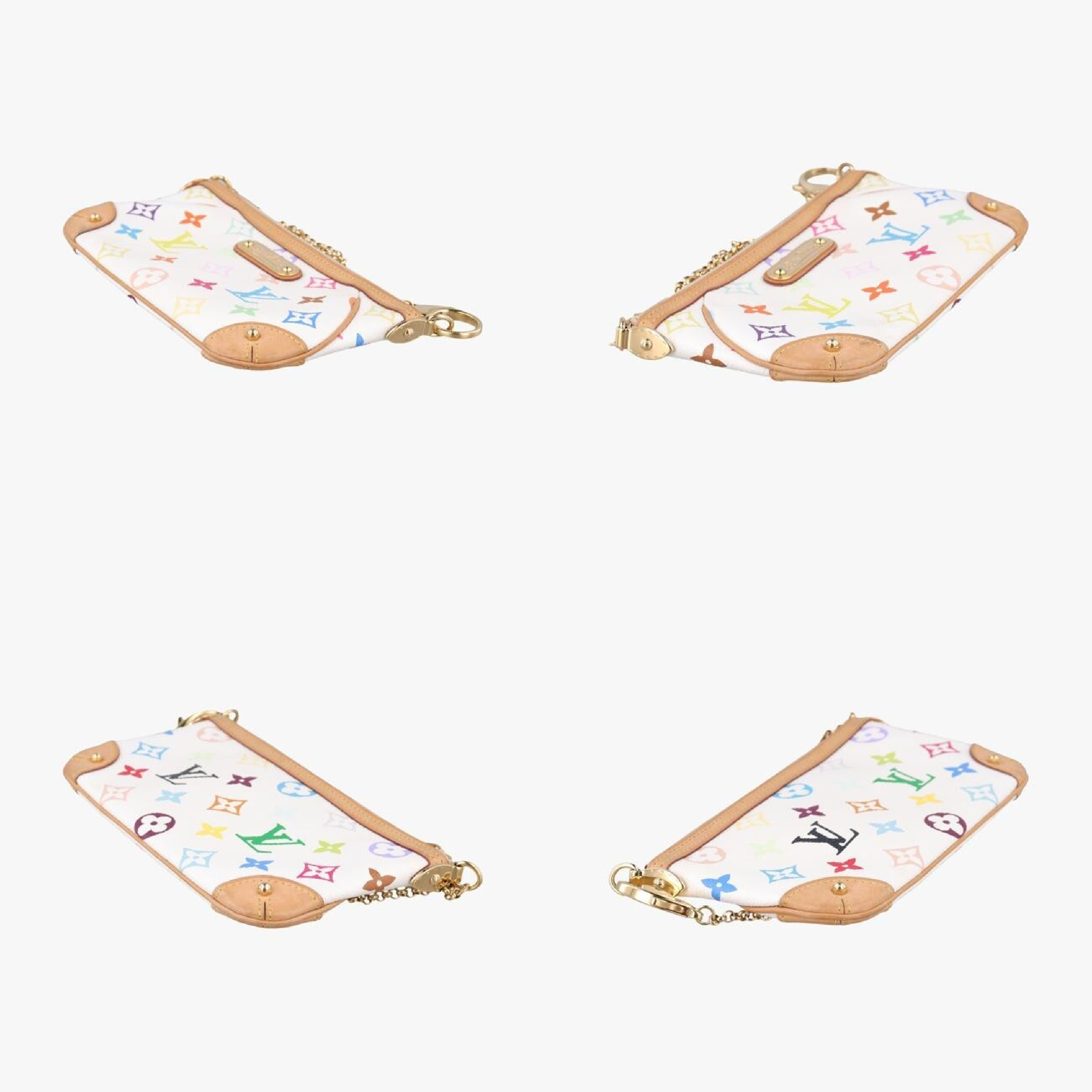 Pochette Mila MM Blanc Monogram Multicolor M60096 AA2120 Handbag — view 4
