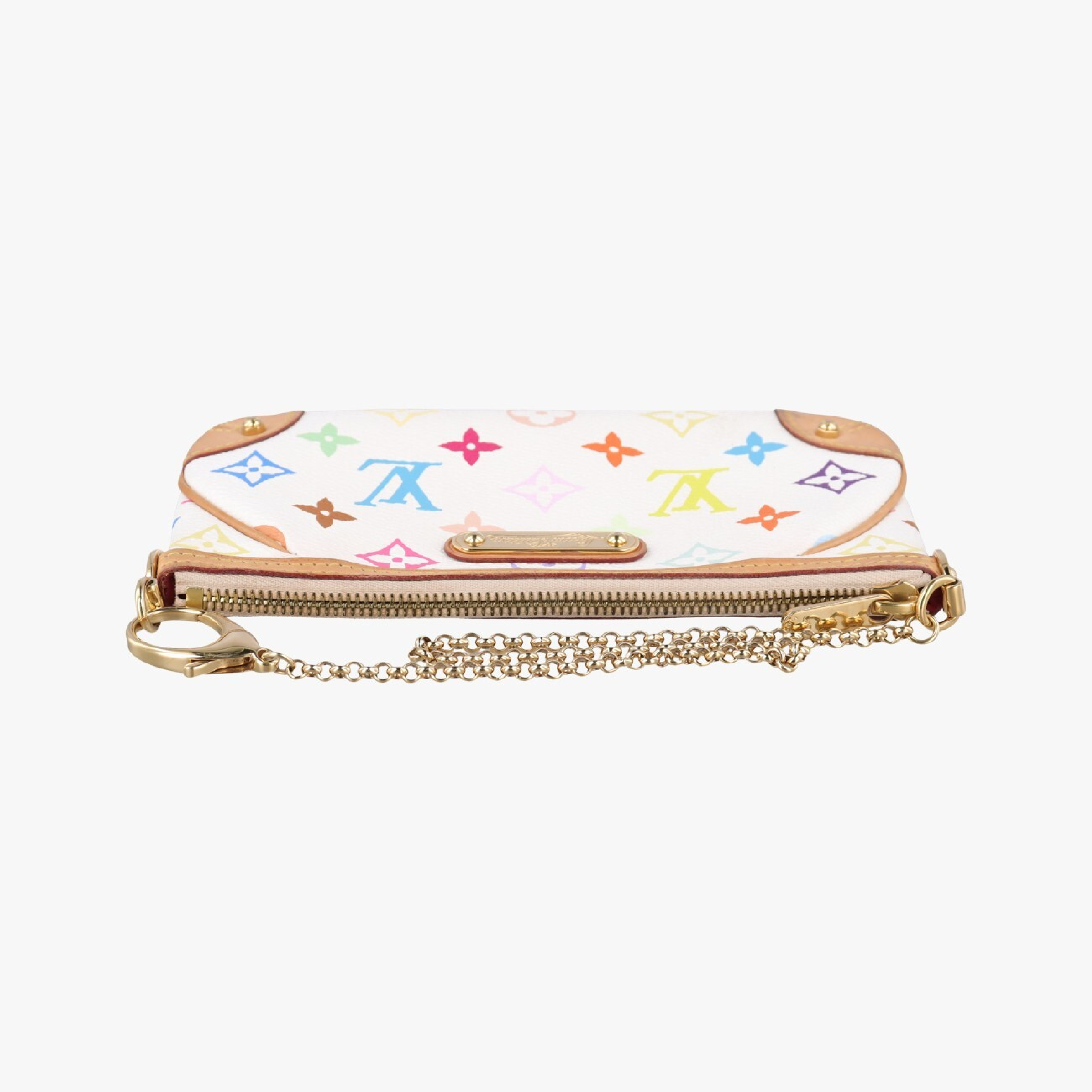 Pochette Mila MM Blanc Monogram Multicolor M60096 AA2120 Handbag — view 5