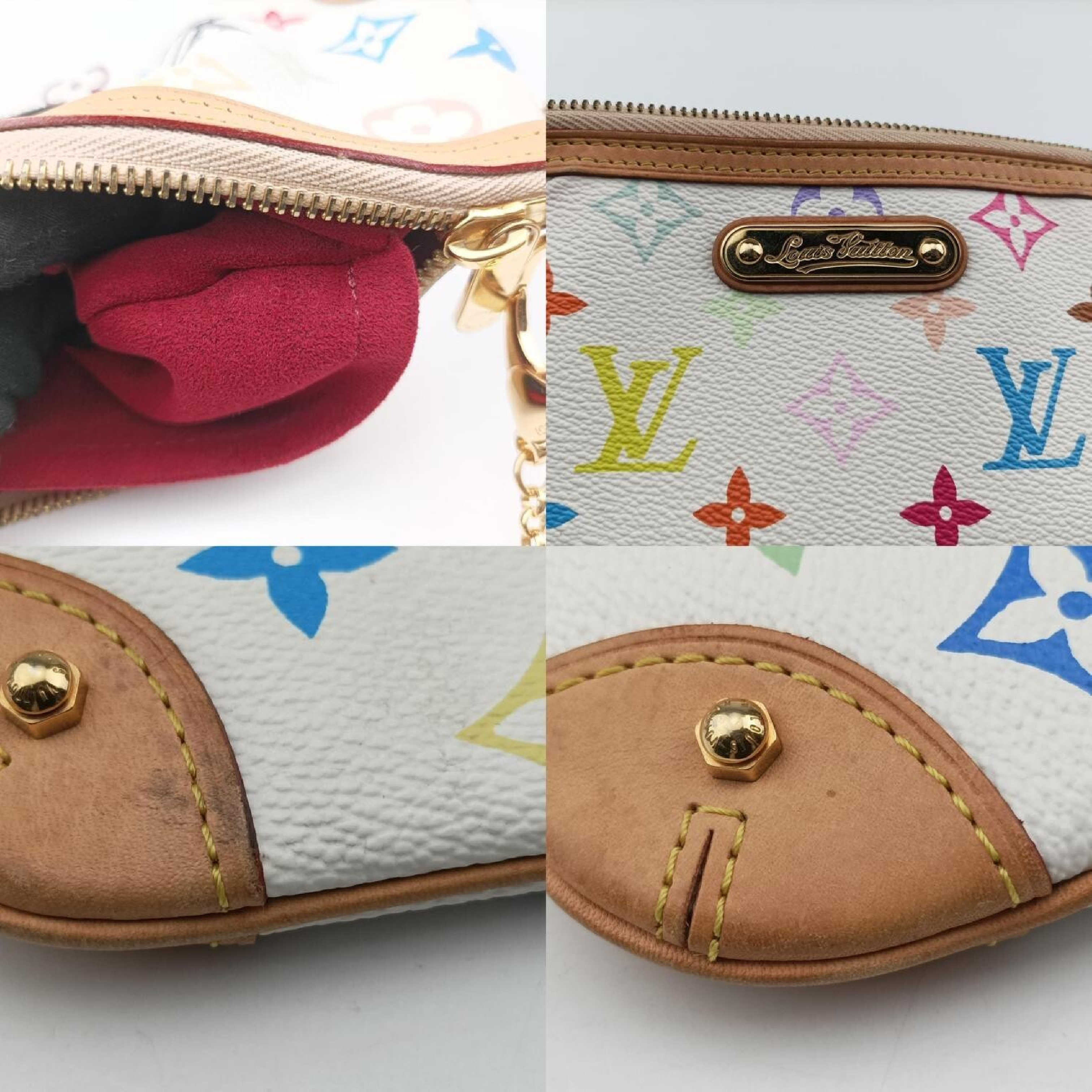 Pochette Mila MM Blanc Monogram Multicolor M60096 AA2120 Handbag — view 8