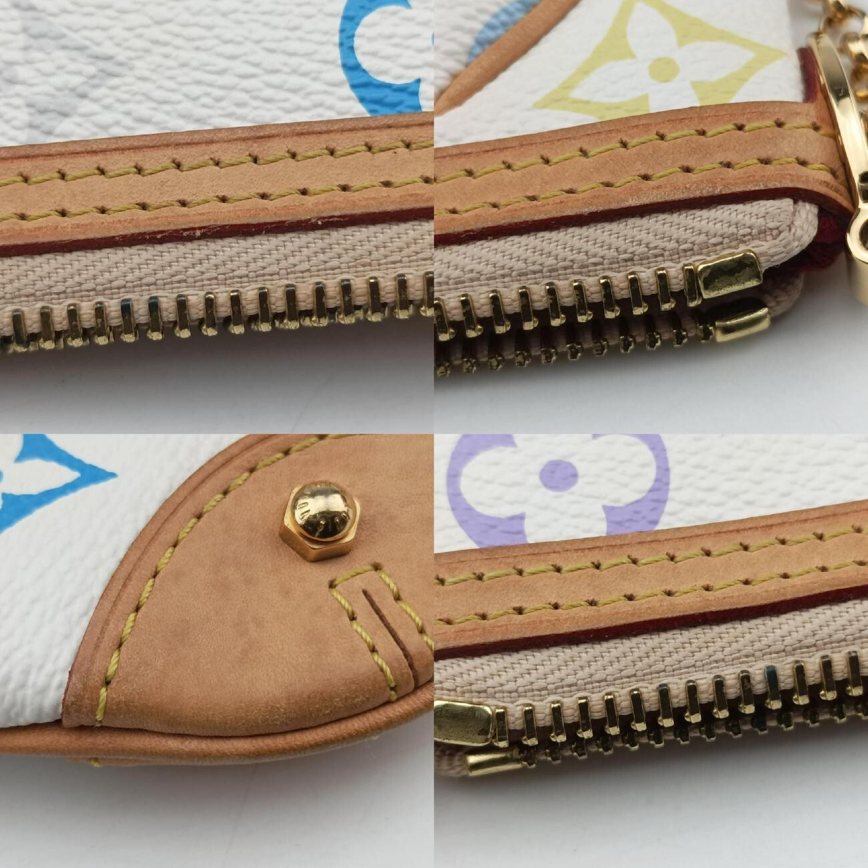 Pochette Mila MM Blanc Monogram Multicolor M60096 AA2120 Handbag — view 9