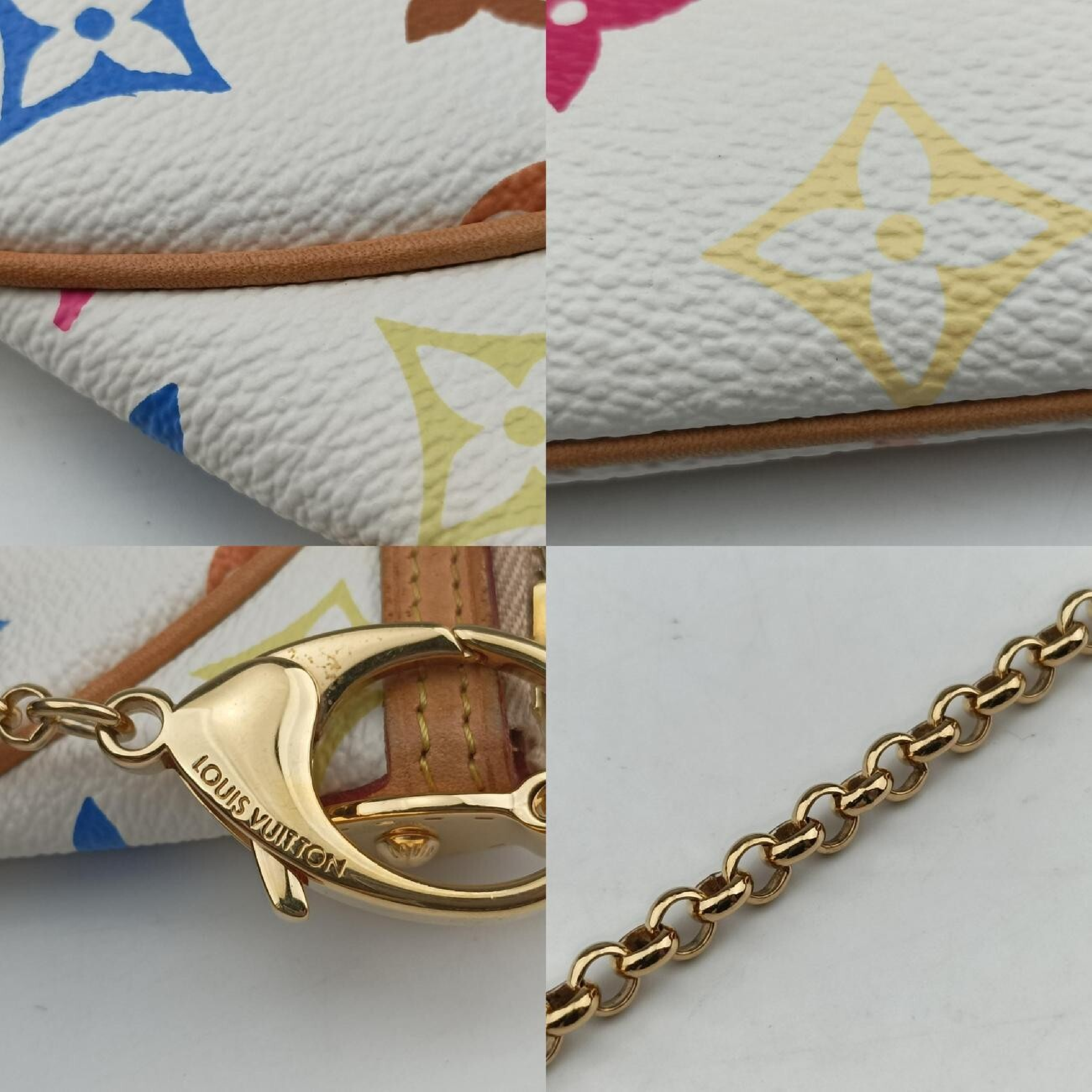 Pochette Mila MM Blanc Monogram Multicolor M60096 AA2120 Handbag — view 10