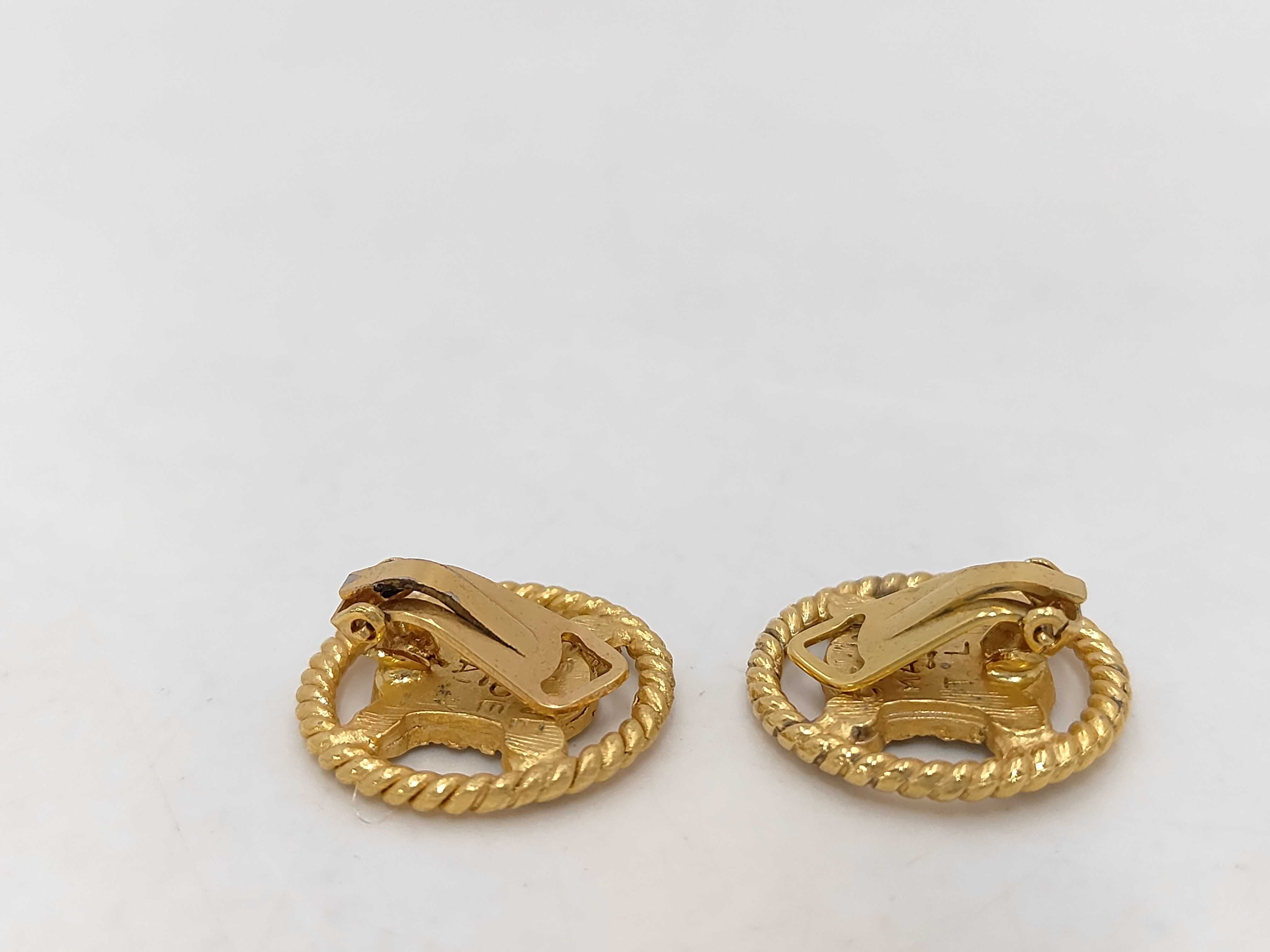 Circle Triomphe Stone Gold Yg Earrings — view 3
