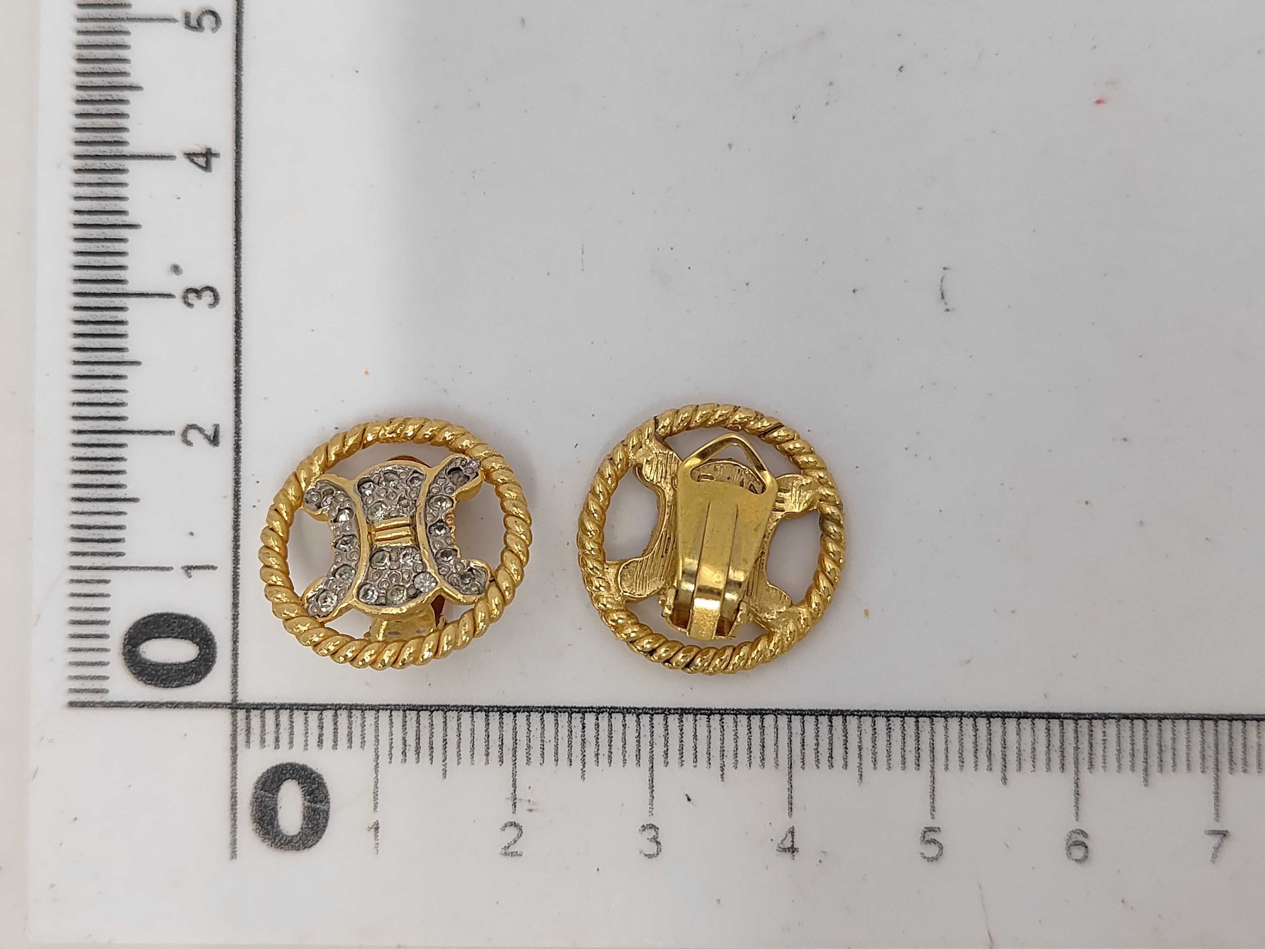 Circle Triomphe Stone Gold Yg Earrings — view 5